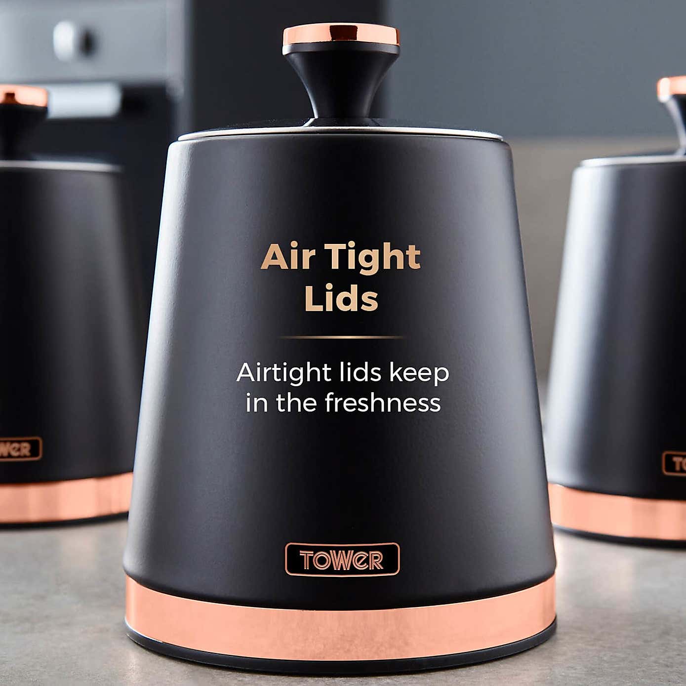 Tower Set of 3 Cavaletto Canisters