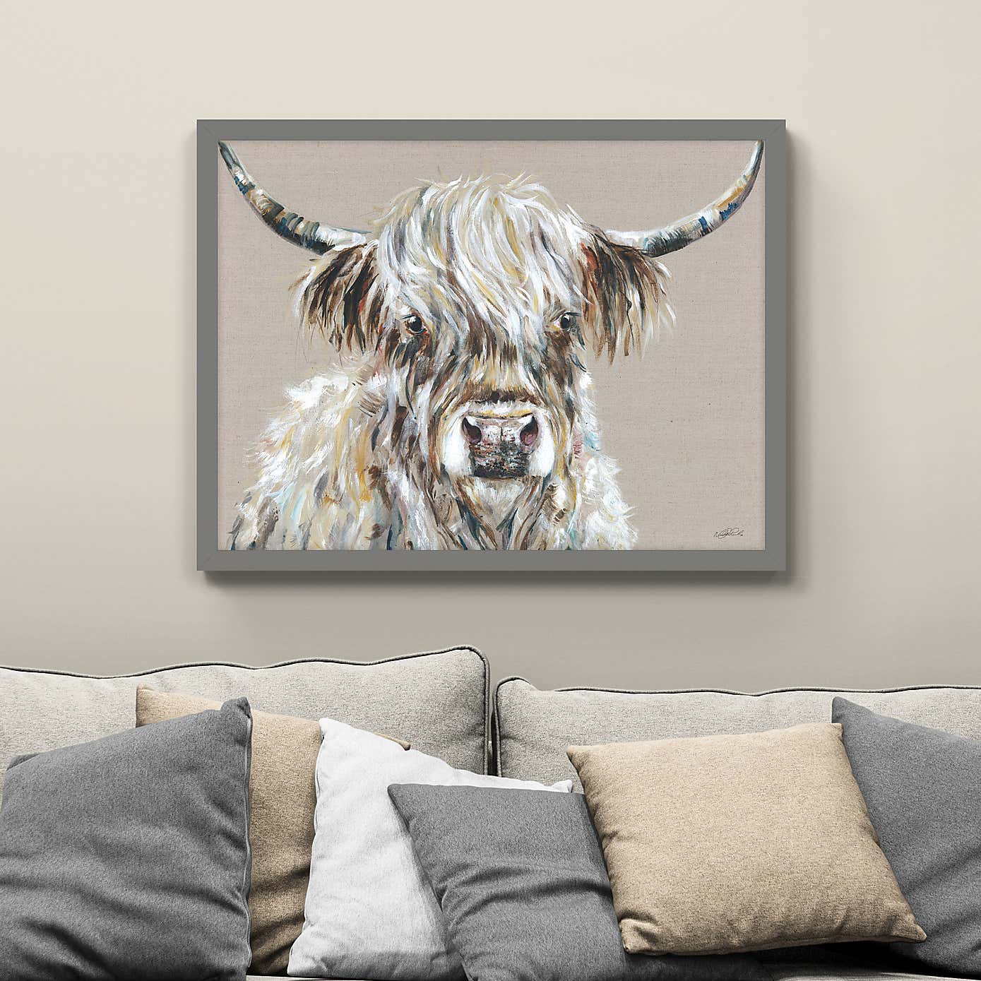 Fergus the Highland Cow Framed Print