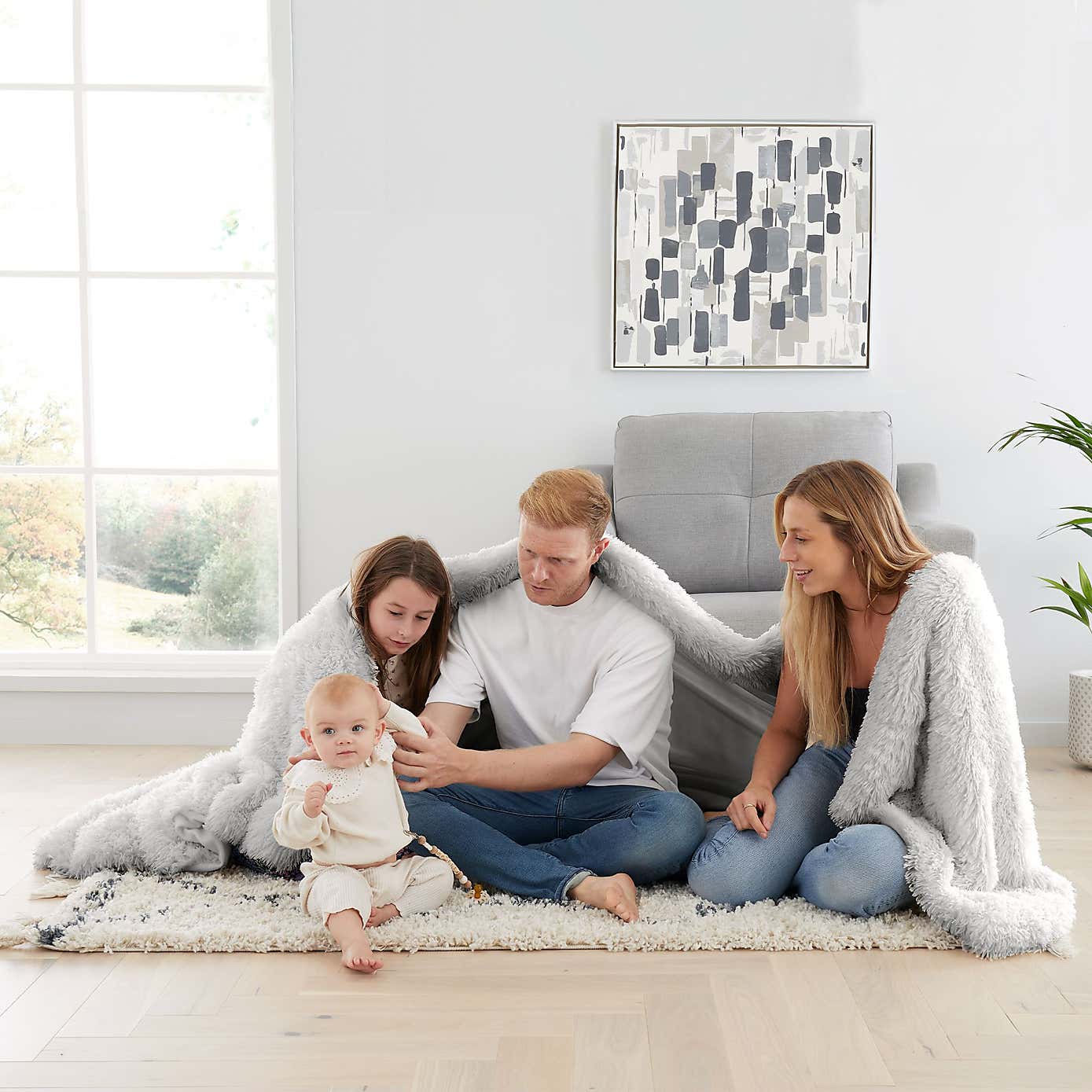 Cuddly Faux Fur Supersize Family Throw 245cm x 280cm