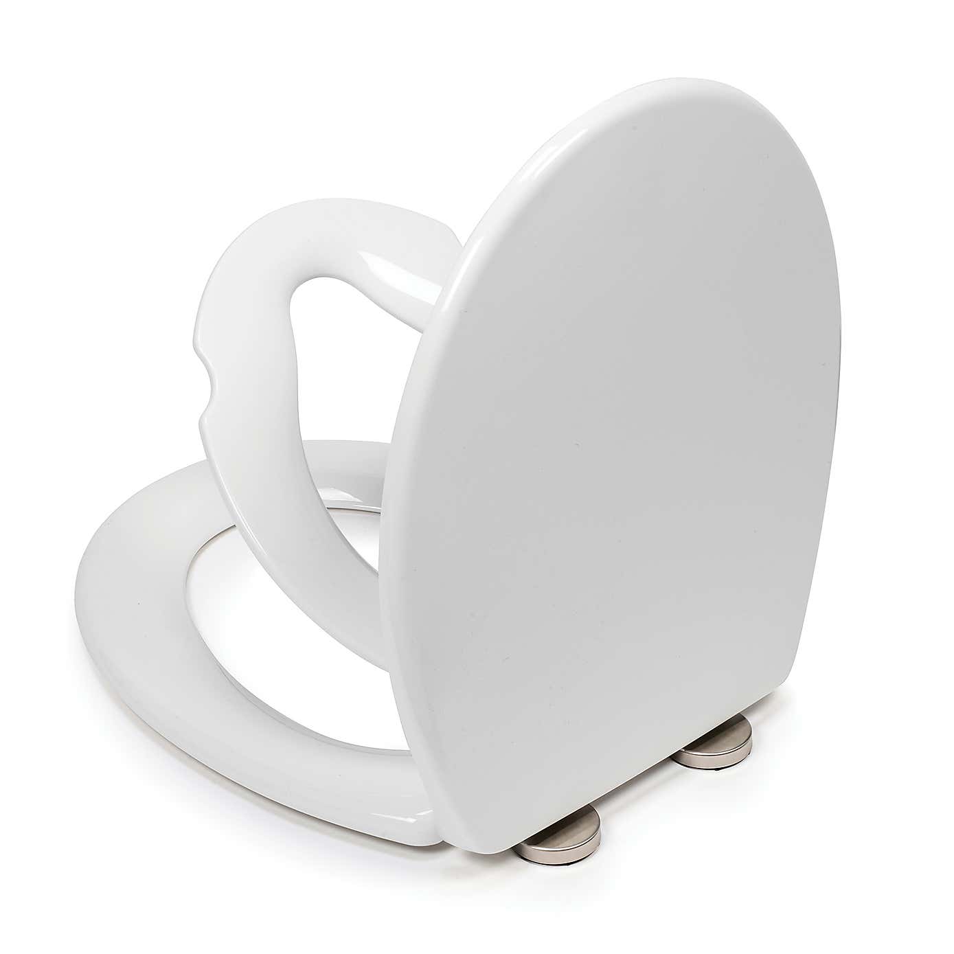 Croydex Lomond White Stick-n-Lock Oval Family Toilet Seat