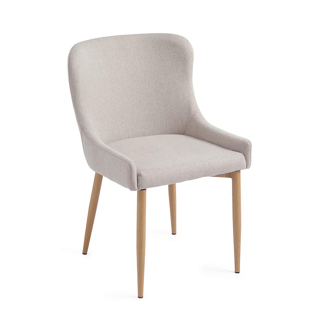 Montreal Set of 2 Dining Chairs, Natural Fabric