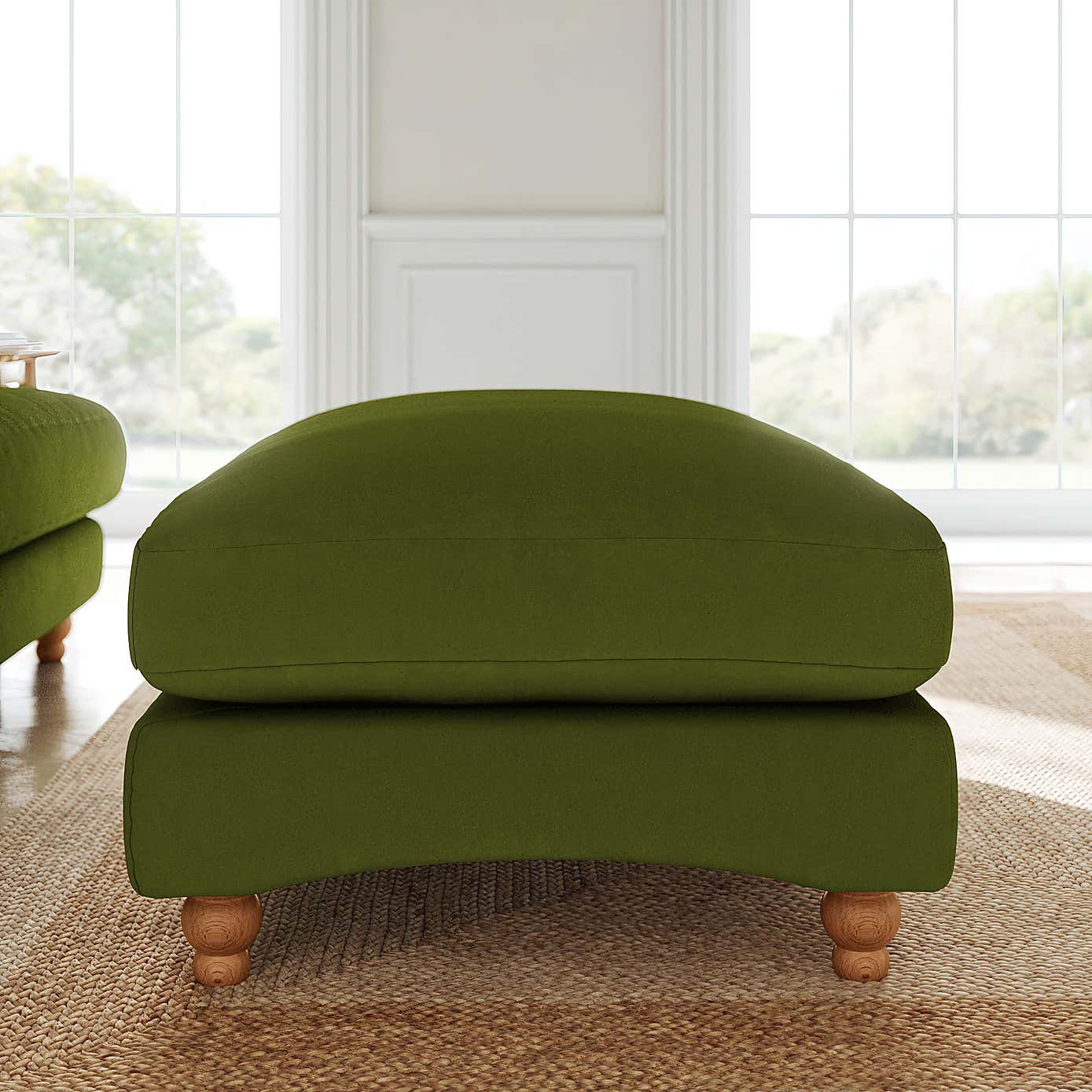 Martha Matte Plush Velvet Footstool