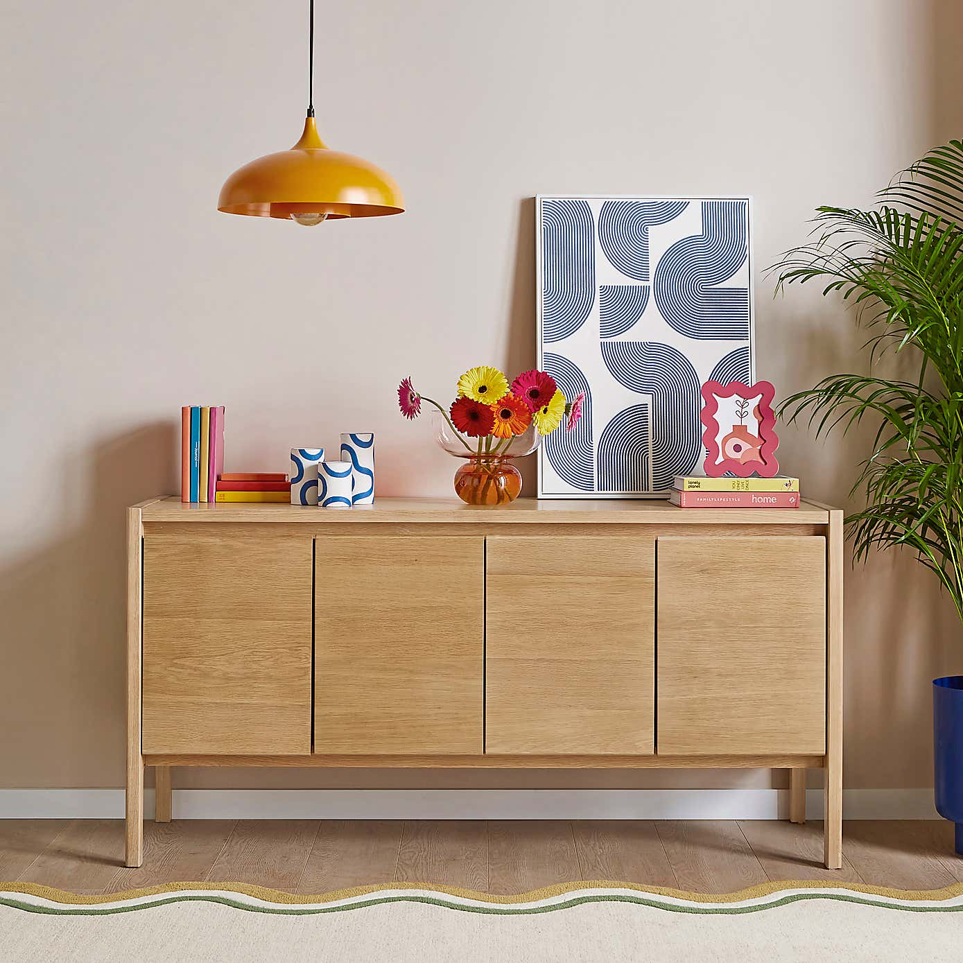Elements Holmes Large Sideboard, Oak