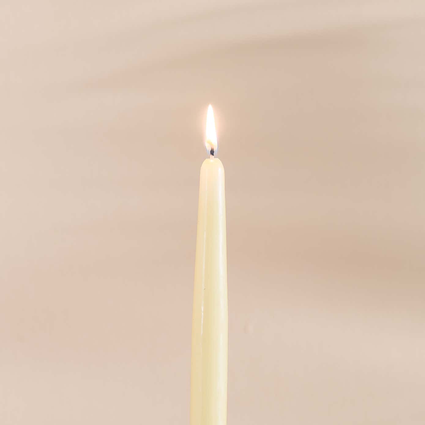 Cream Taper Candle