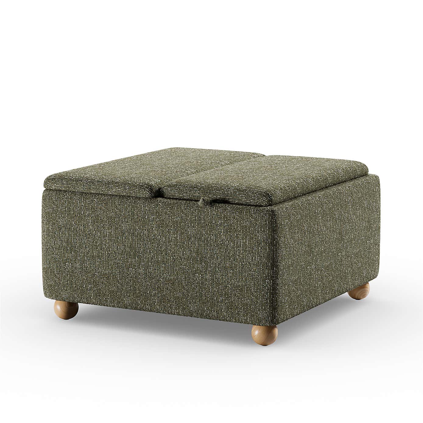 Elma Mixed Boucle Tray Table Ottoman