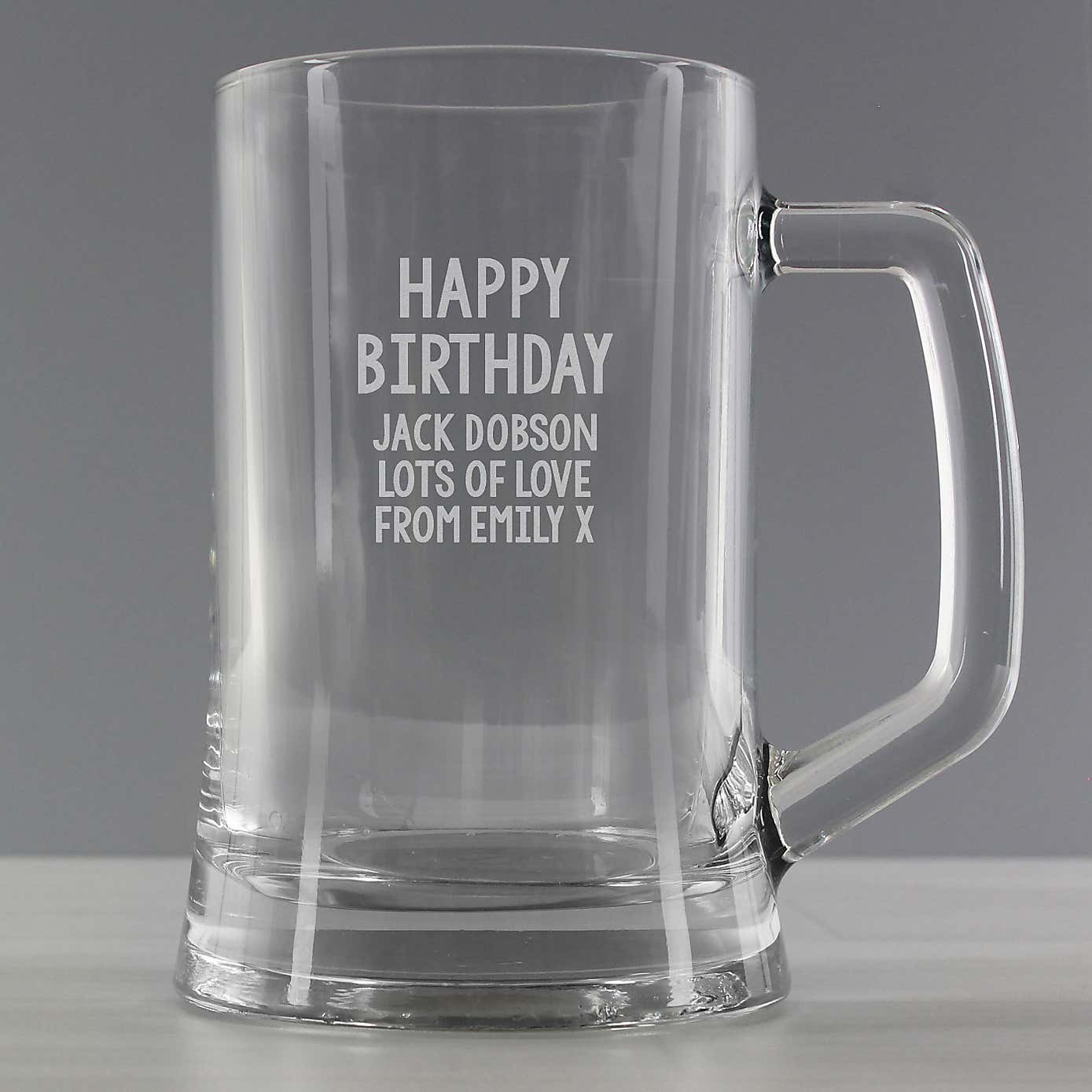 Personalised Engraved Message Stern Pint Tankard