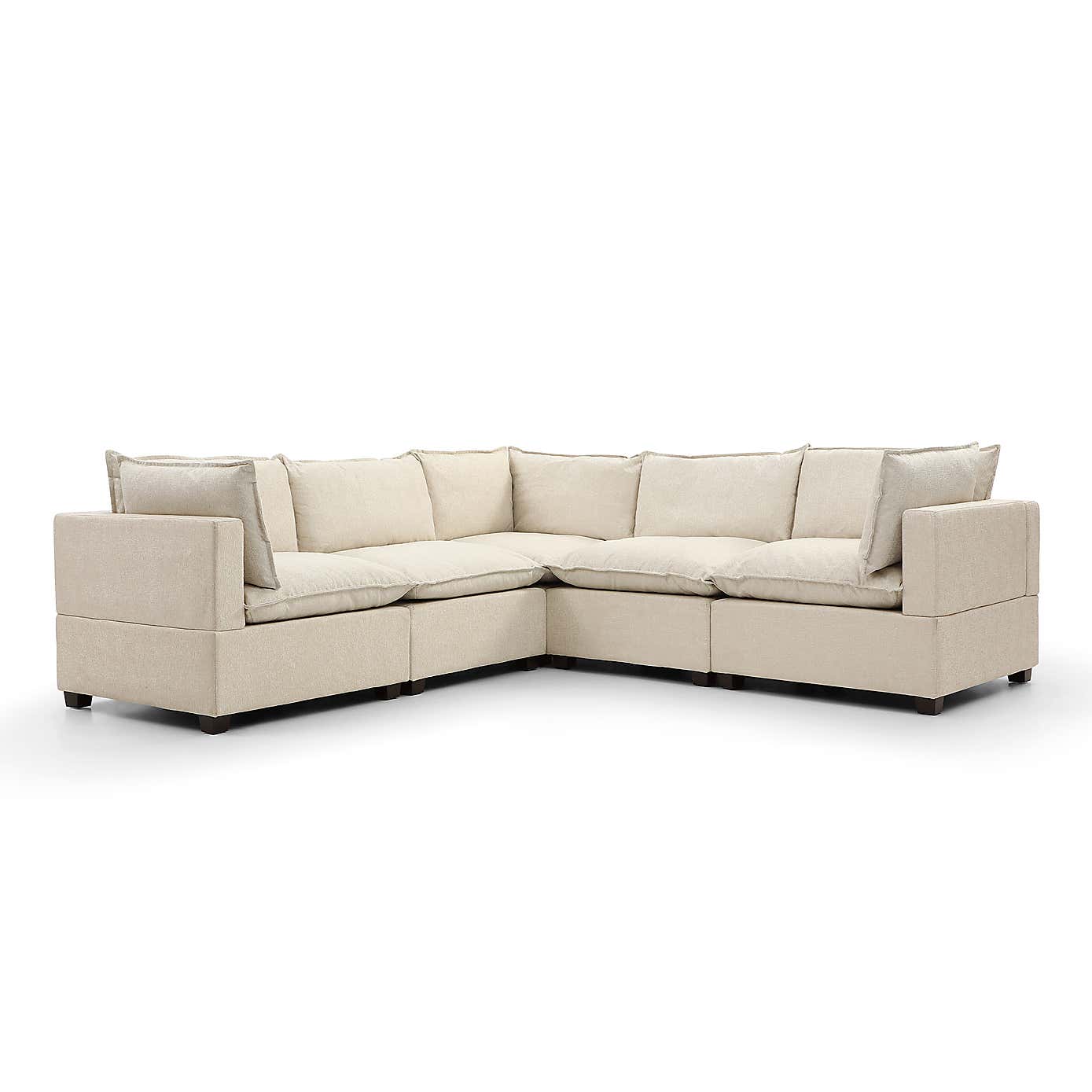 Moda Corner Modular Sofa, Natural Boucle
