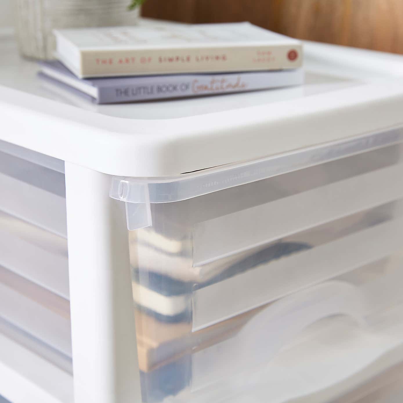 Plastic 4 Drawer Storage Tower Unit