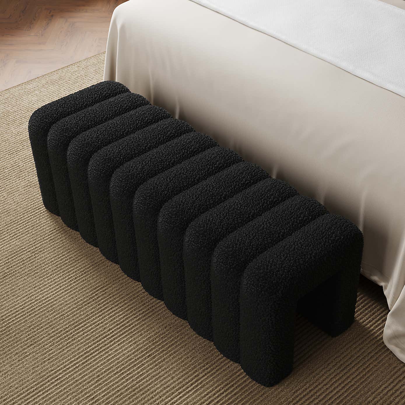Pia Ribbed Sherpa Bench