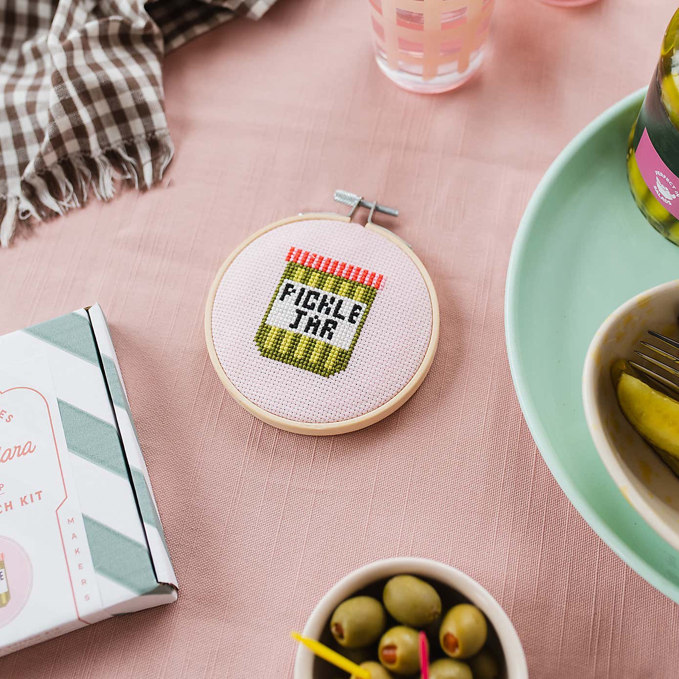 Cotton Clara Pickle Jar Cross Stitch Kit