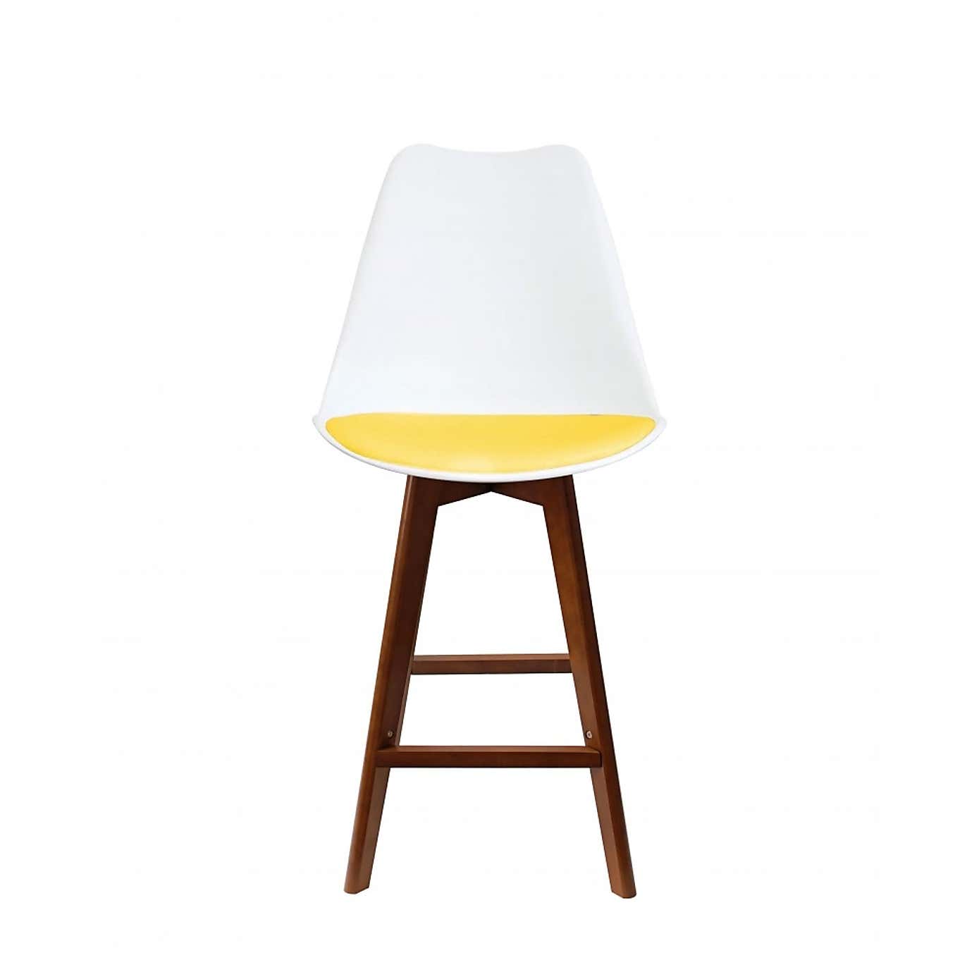 Fusion Living Soho White Plastic Bar Stool
