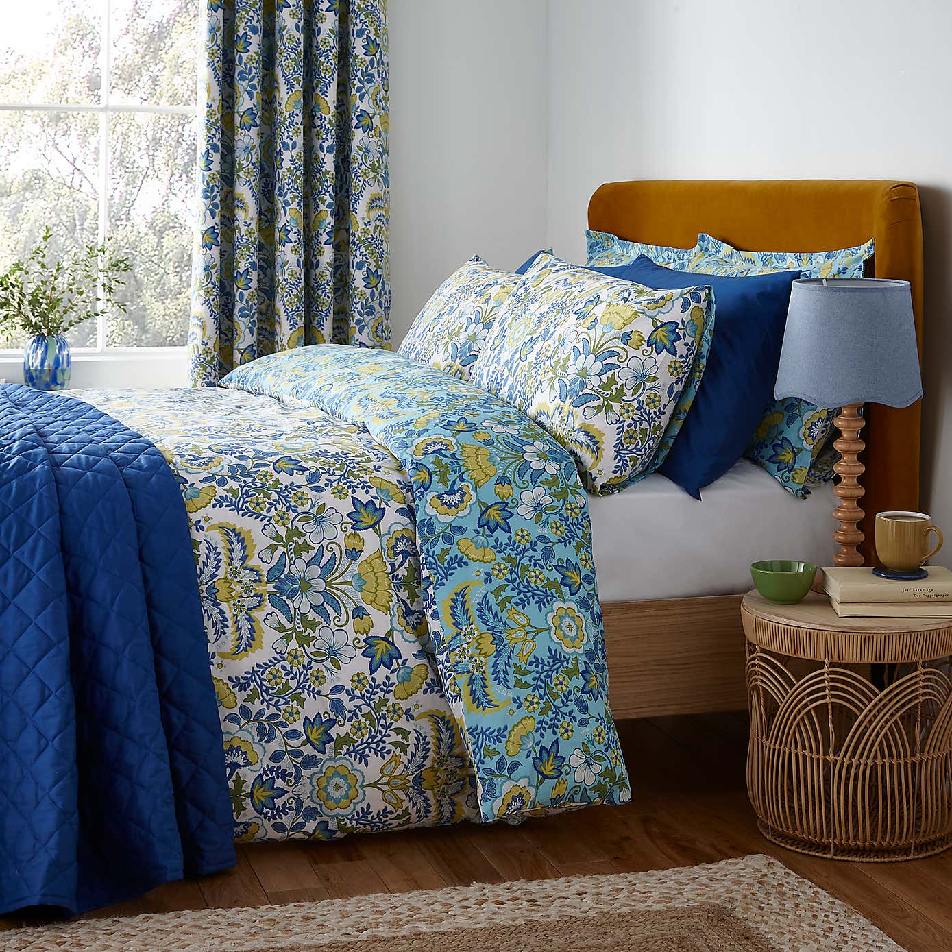 Darcey Damask Blackout Eyelet Curtains