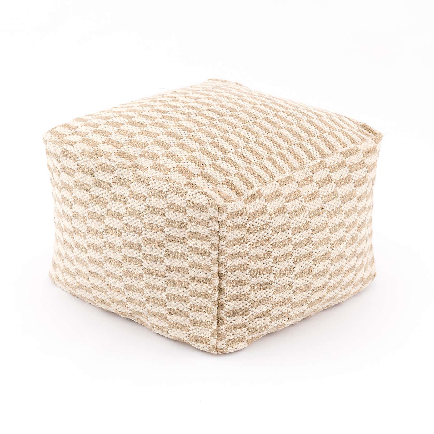 Rayna Rectangle Checkerboard Pouffe