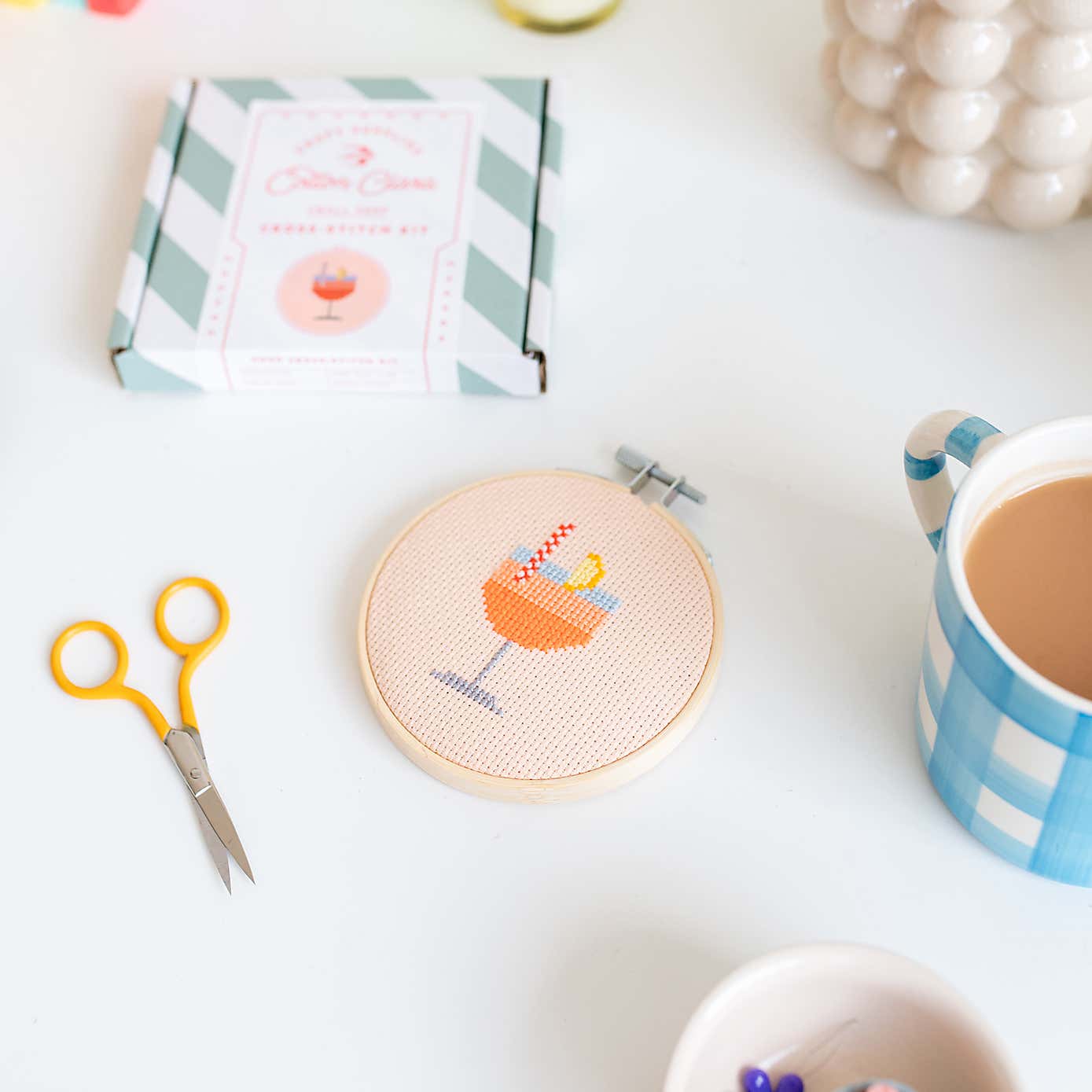 Cotton Clara Aperol Cocktail Cross Stitch Kit