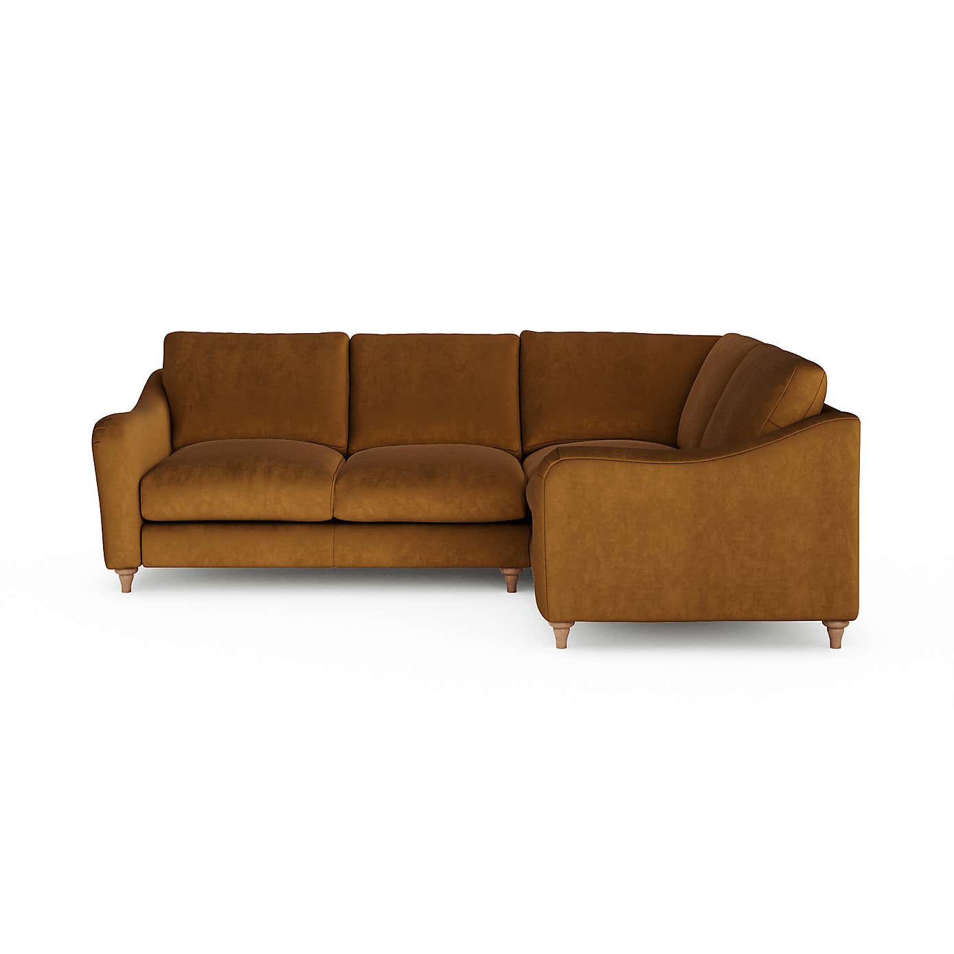 Hattie Matte Plush Velvet Corner Sofa