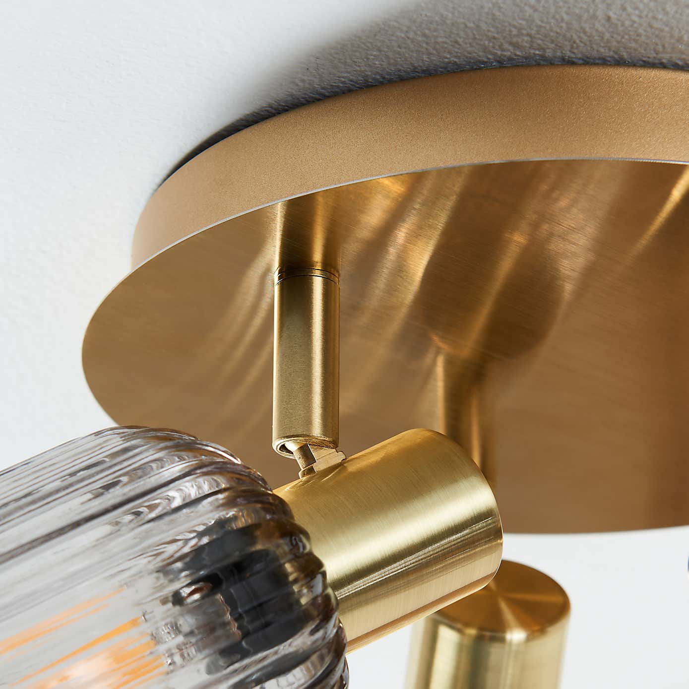 Riley Mid Century Ribbed 3 Light Spotlight