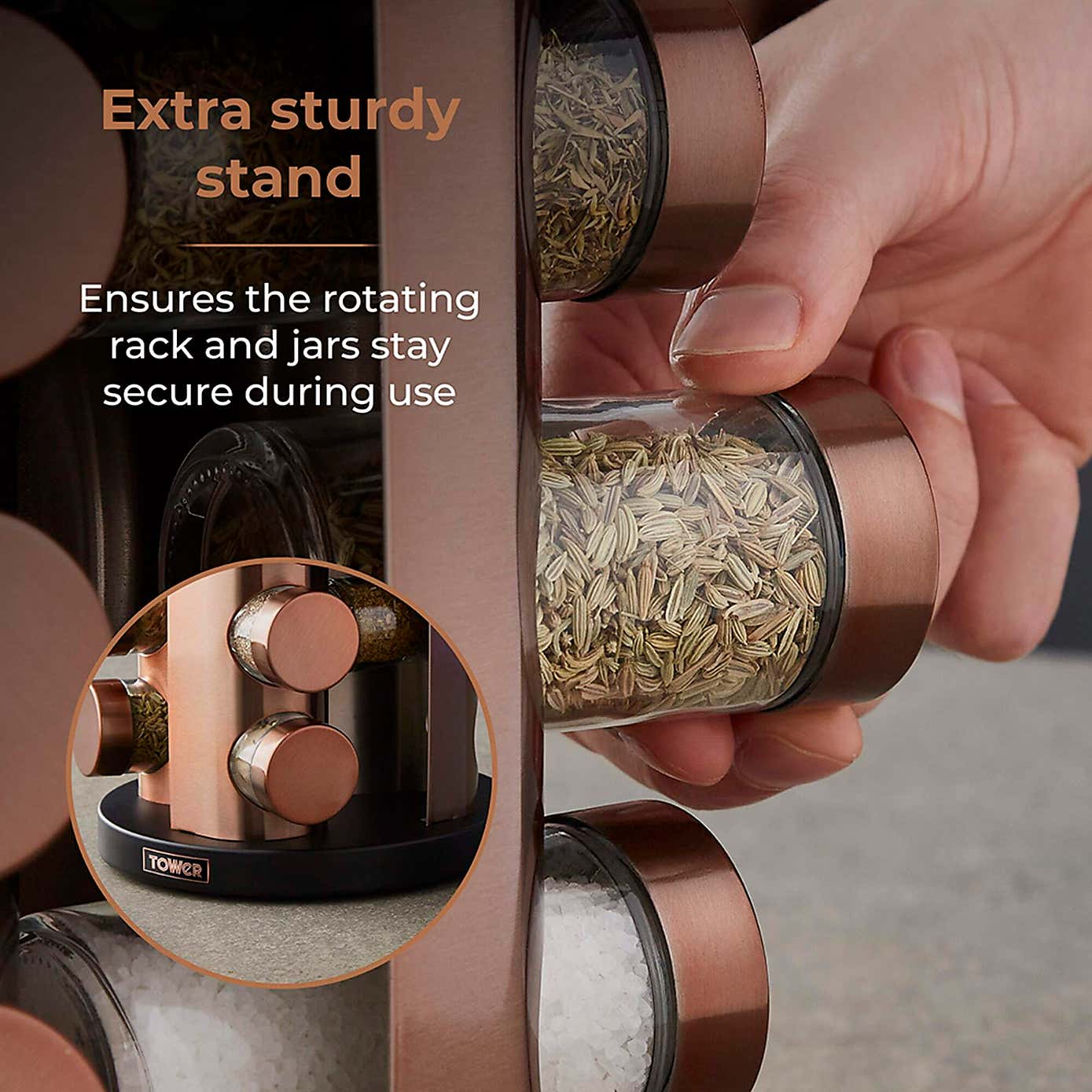 Tower Cavaletto 12 Jar Spice Rack Set