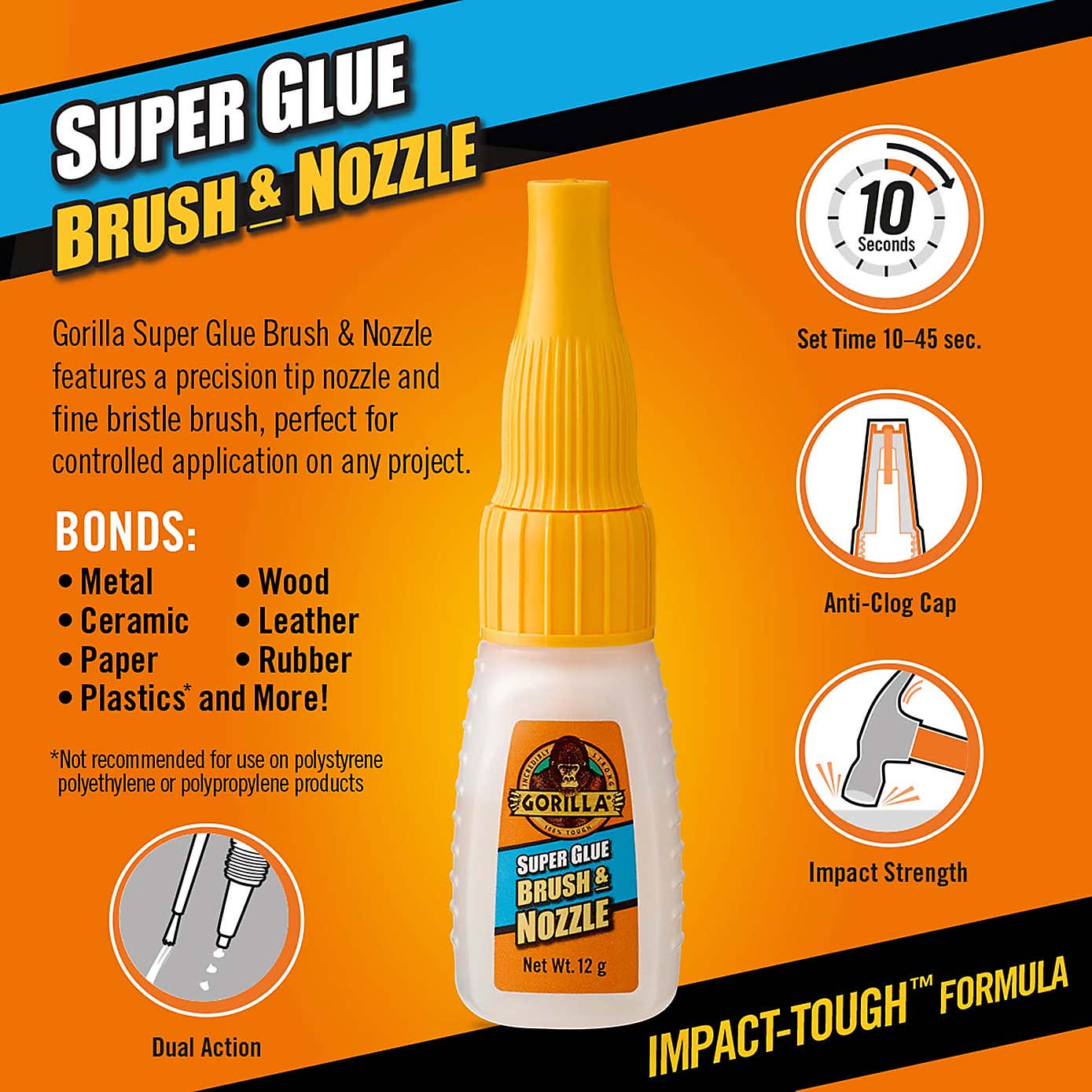 Gorilla Brush and Nozzle Super Glue