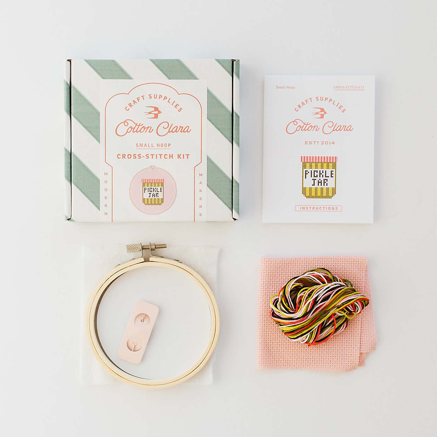 Cotton Clara Pickle Jar Cross Stitch Kit