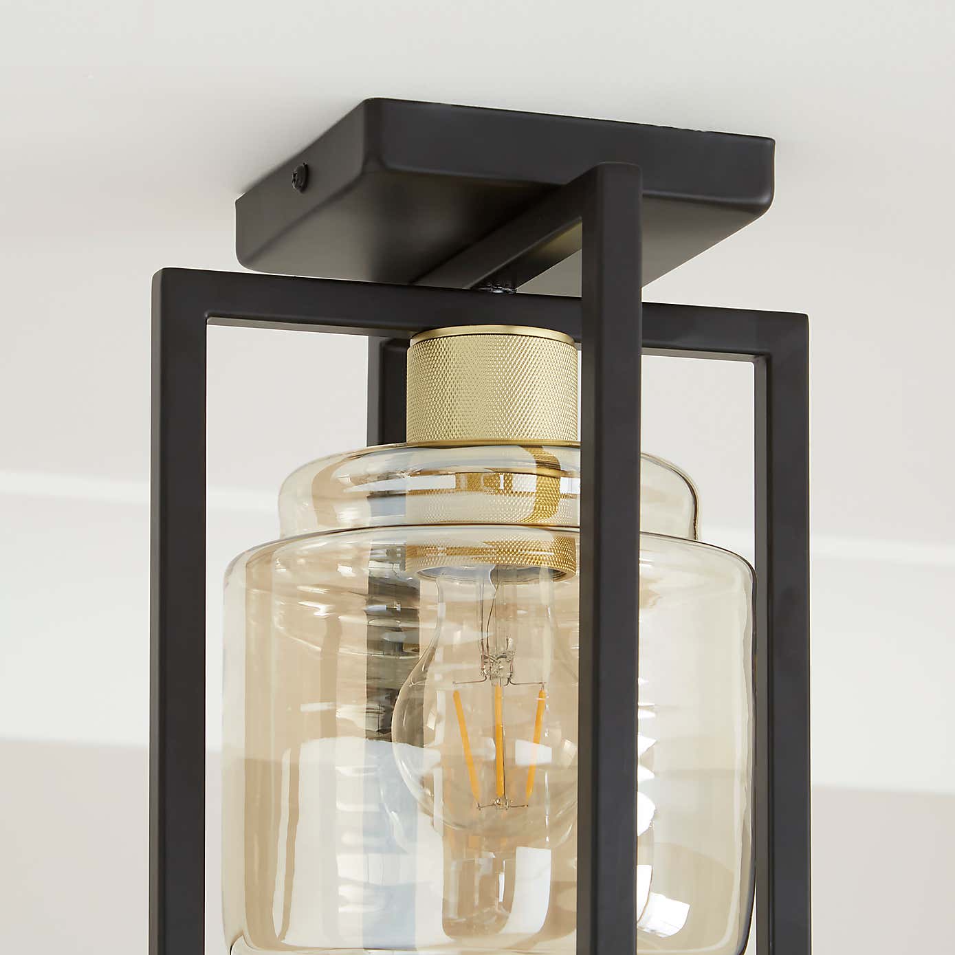 Seattle Industrial Flush Ceiling Light