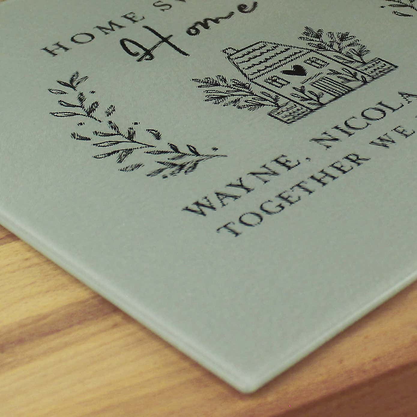 Personalised Home Glass Worktop Saver