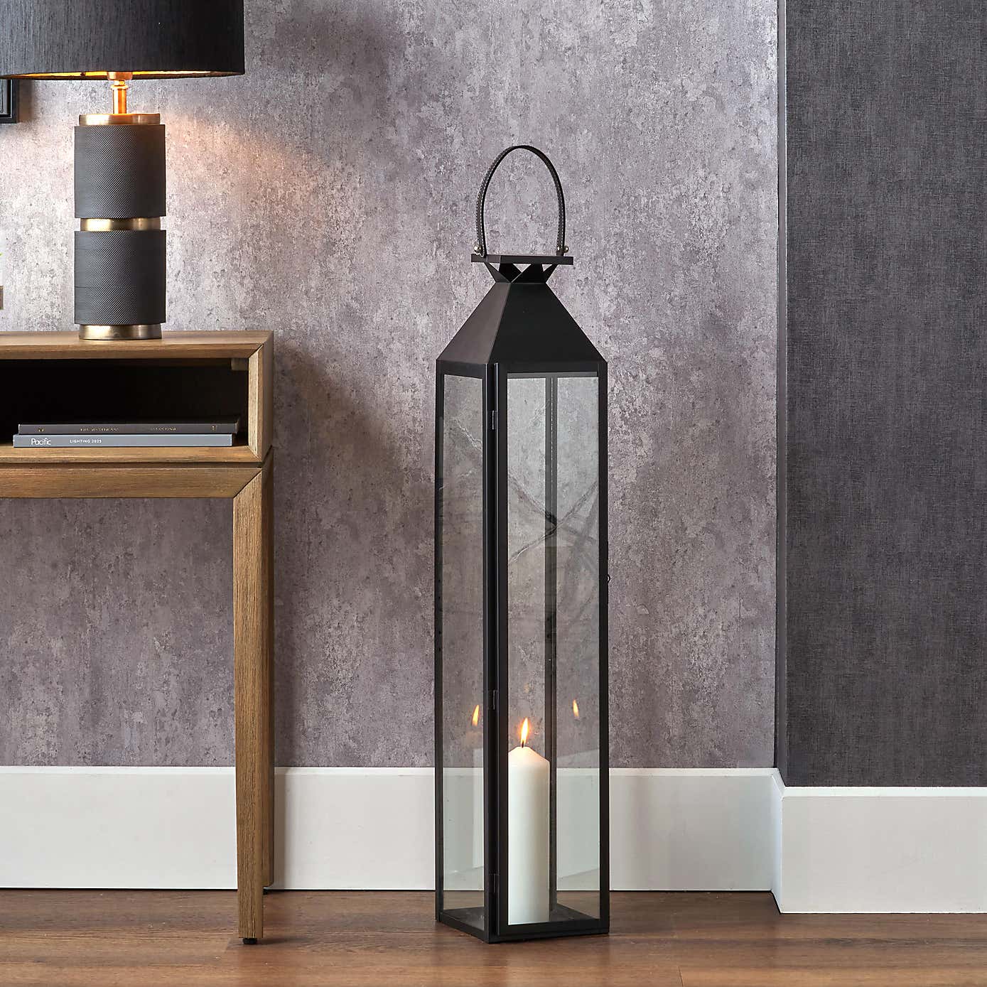 Metal & Glass Lantern