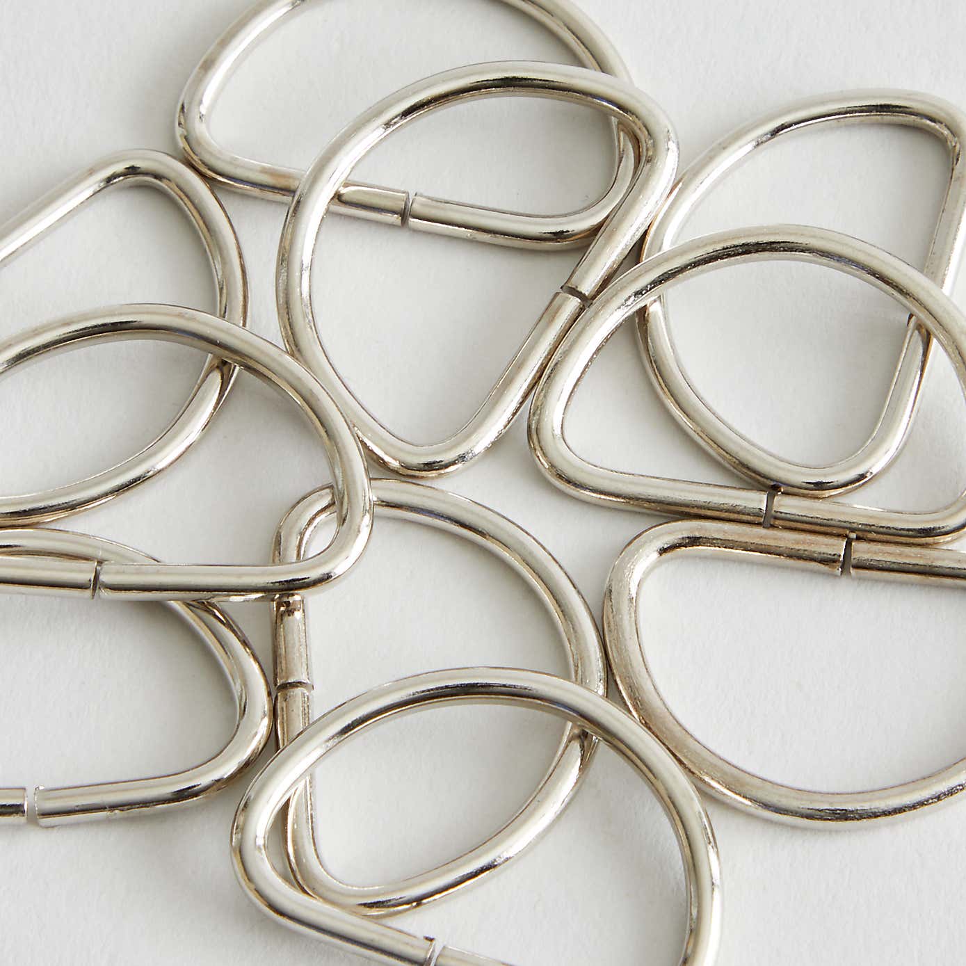 Metal 25mm D-Rings Pack of 10