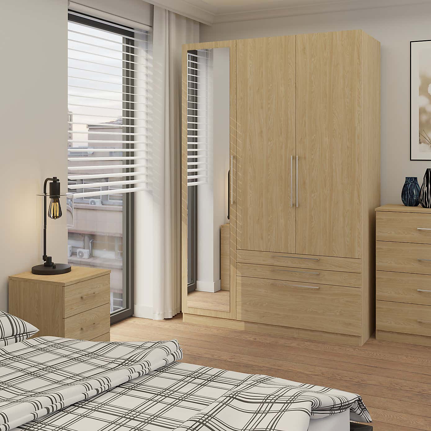 Foster Triple 3 Drawer Wardrobe