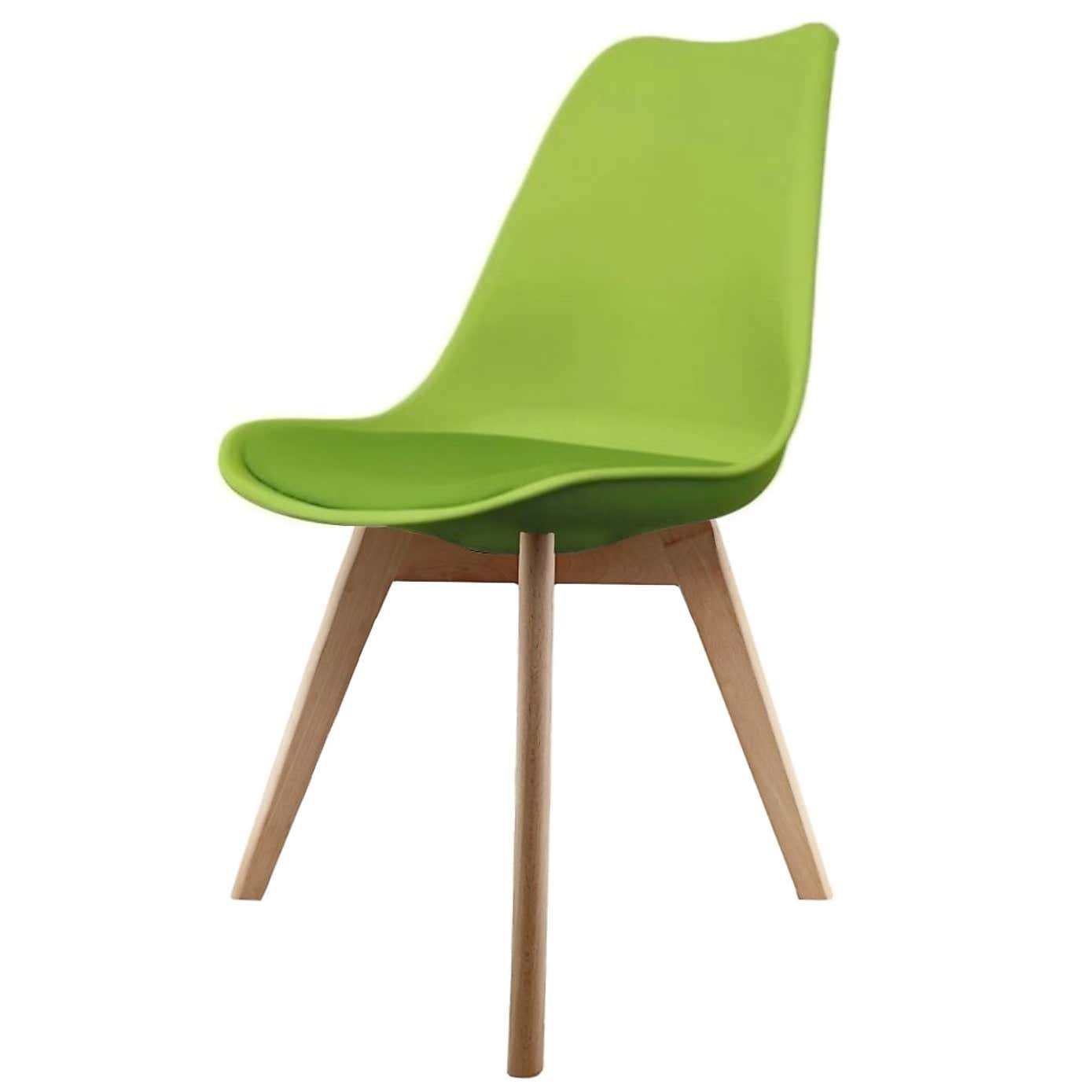 Fusion Living Soho Plastic Dining Chair with Squared Legs