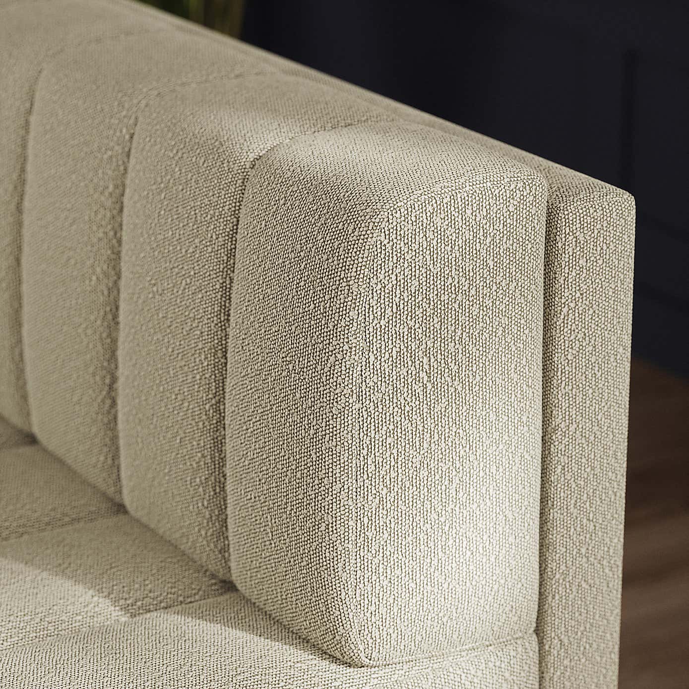 Amali Corner Dining Bench, Boucle