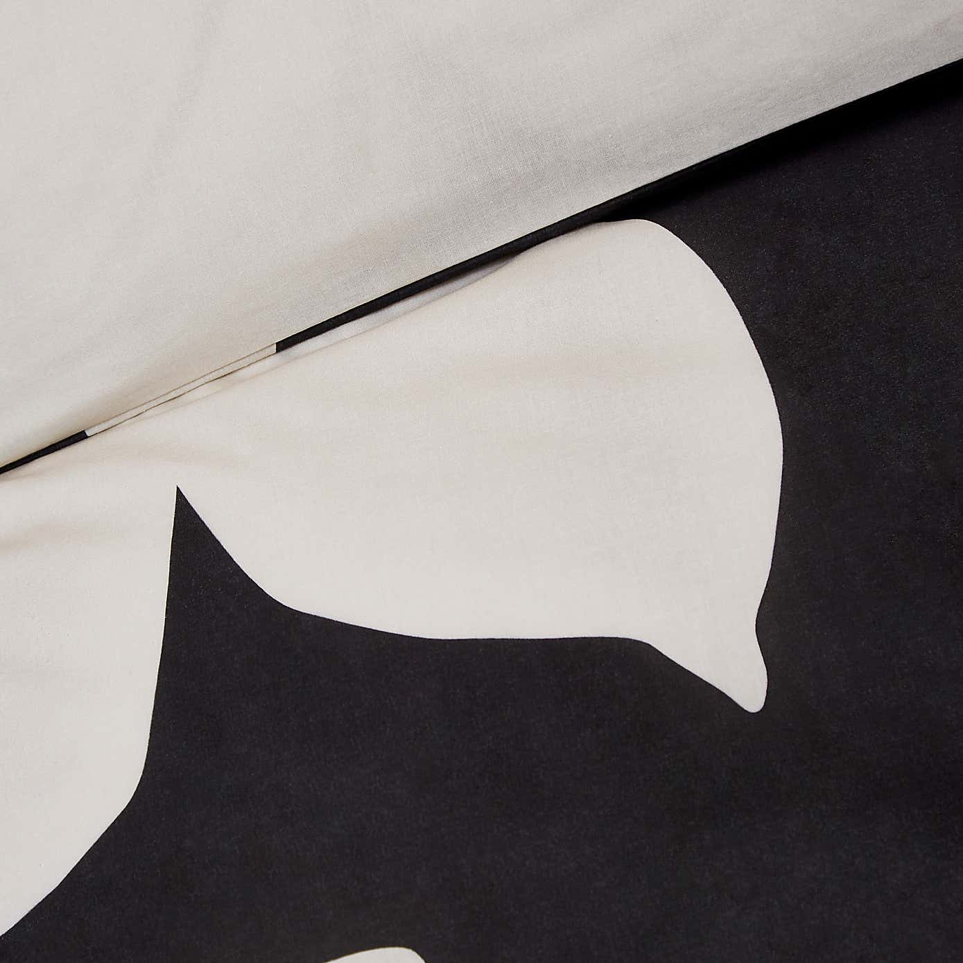 Leila Floral Charcoal Duvet Cover and Pillowcase Set