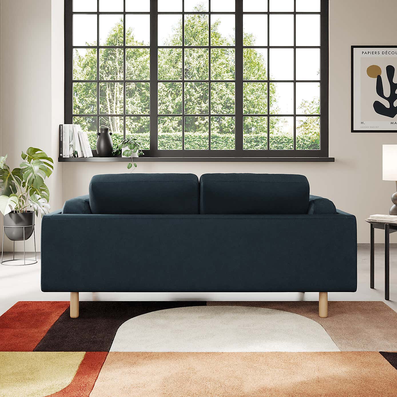 Newton Matte Plush Velvet 2 Seater Sofa