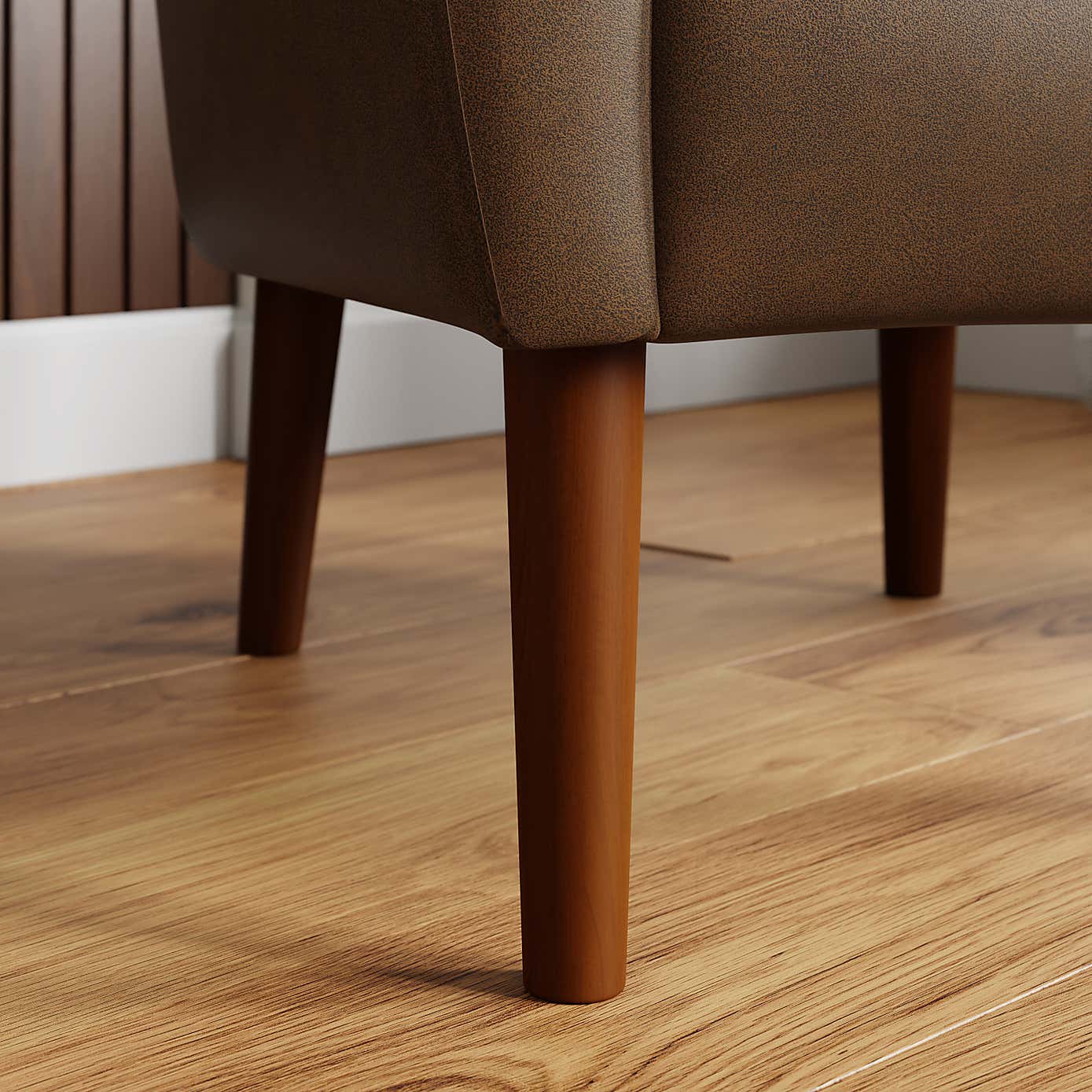 Sven Faux Leather Modern Wing Chair