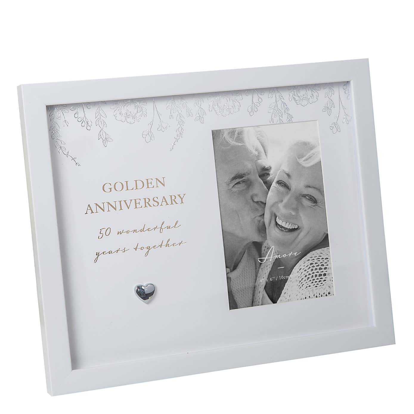 Amore Golden Anniversary Photo Frame