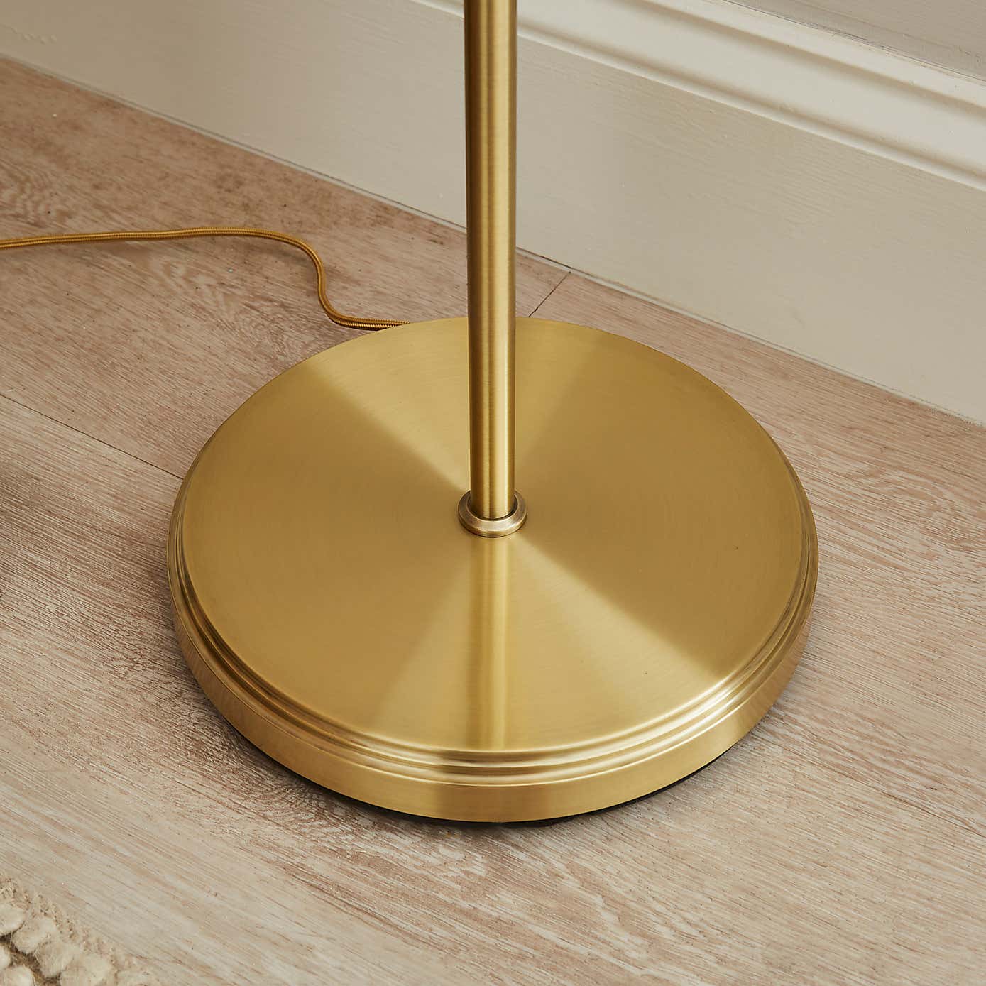 Frosted Tulip 3 Light Ribbed Glass Adjustable Floor Lamp