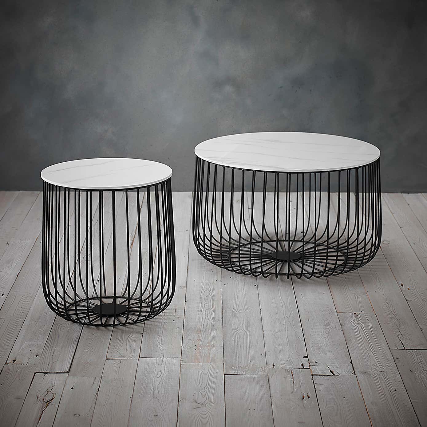 Enzo Marble Effect Side Table