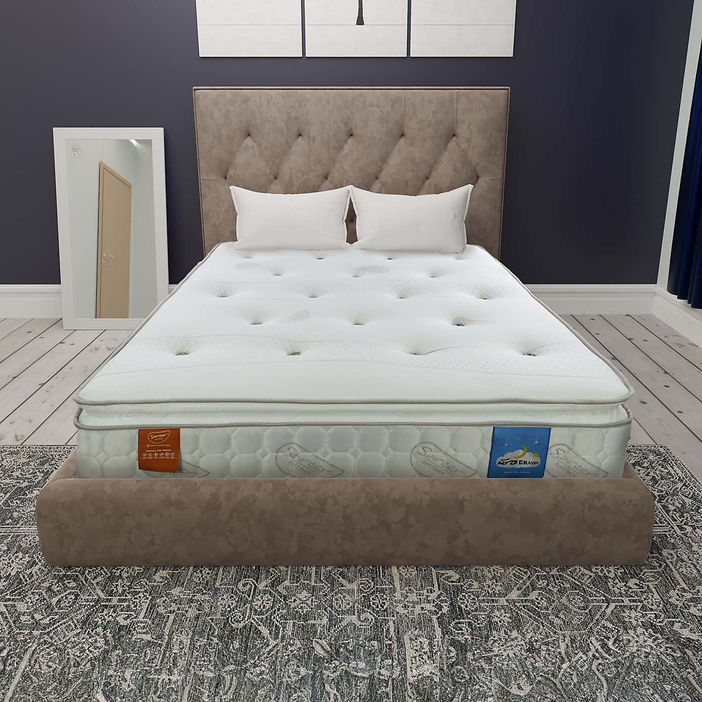 Sareer Matrah Memory Coil Pillow Top Mattress