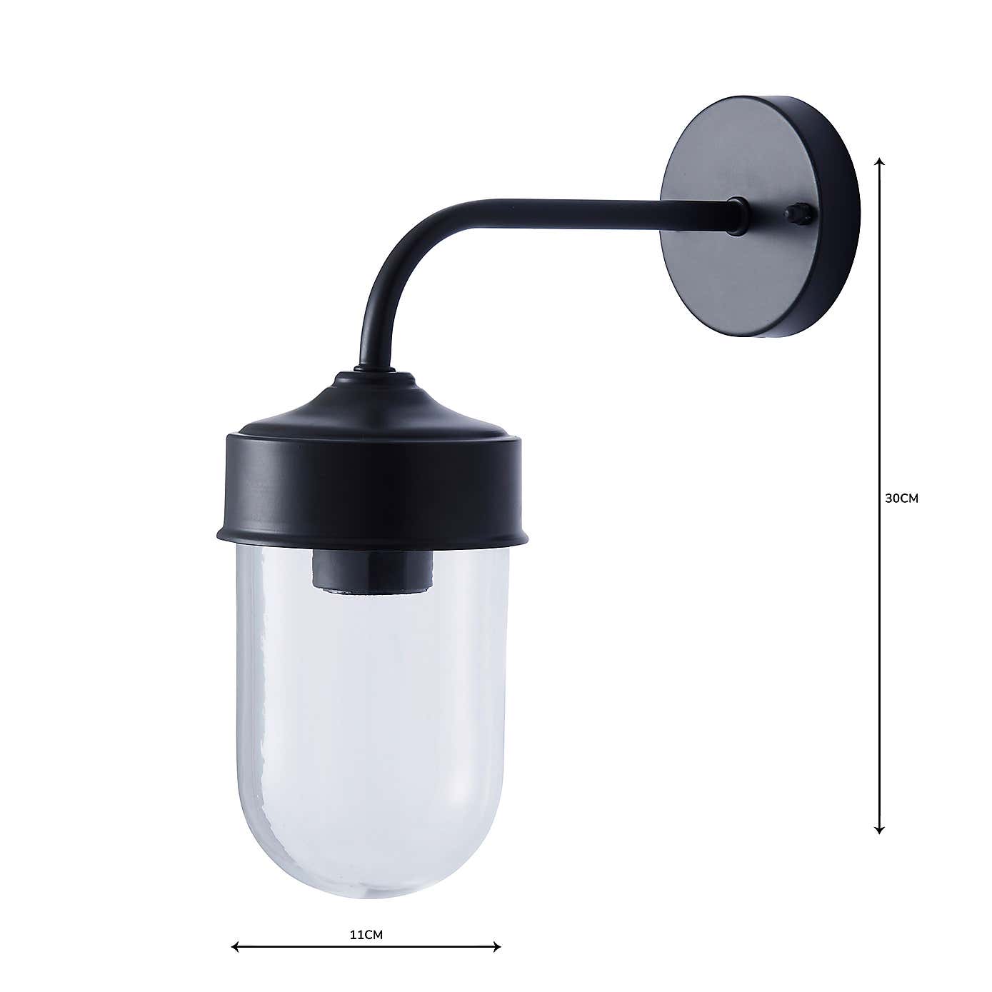 Colmar Black Outdoor Wall Light