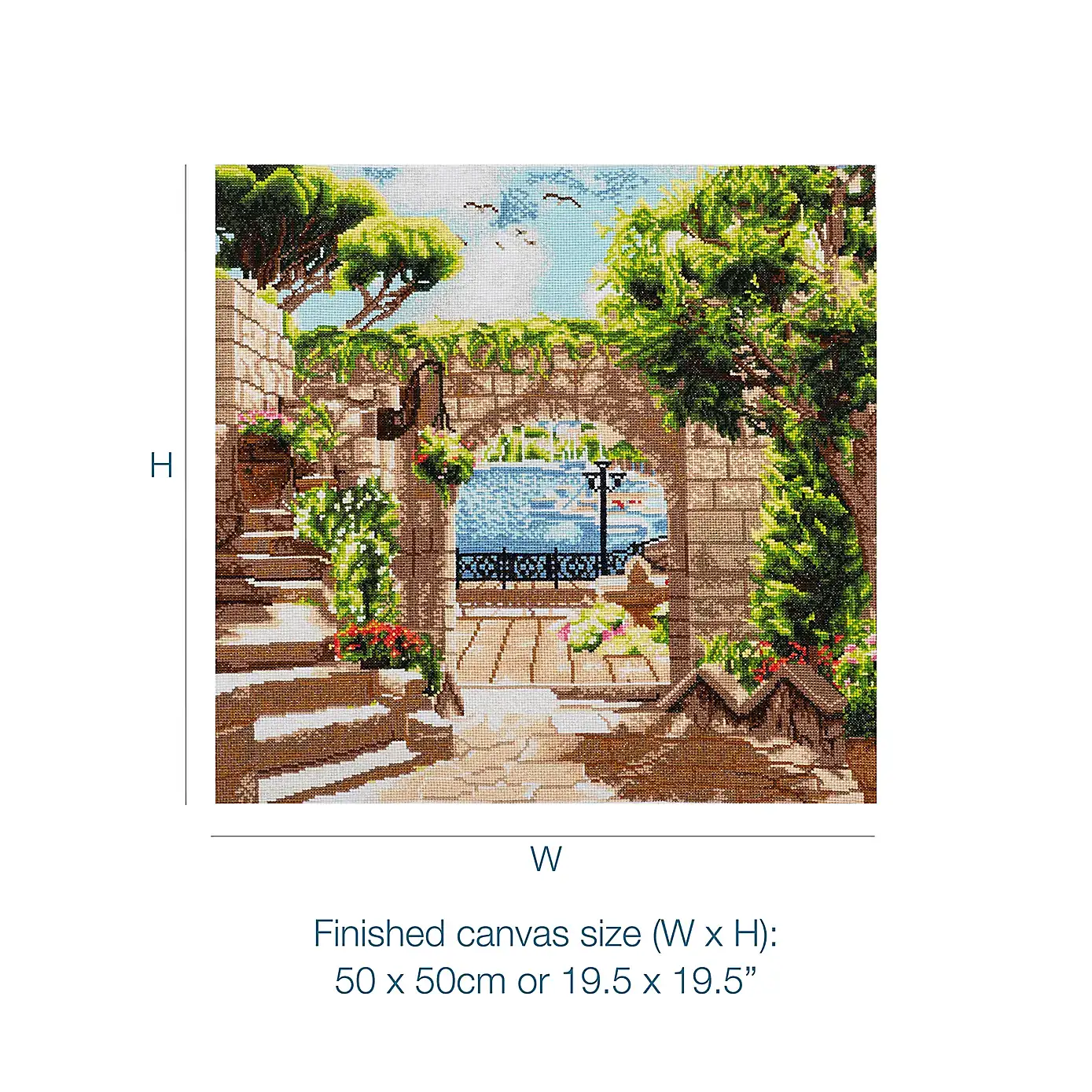 Cross Stitch Extra Large Harbour View