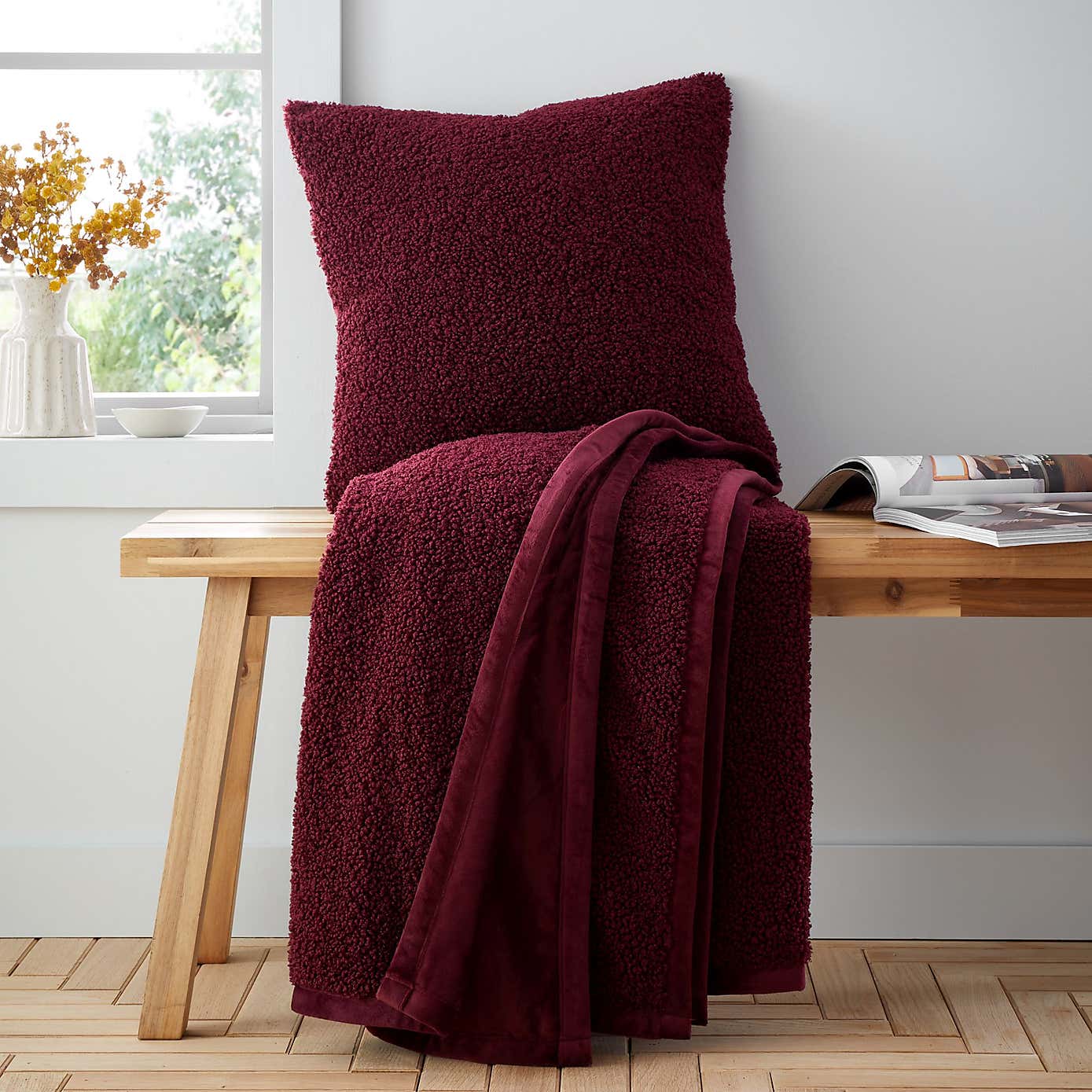 So Soft Velvet Boucle Throw 130cm x 170cm