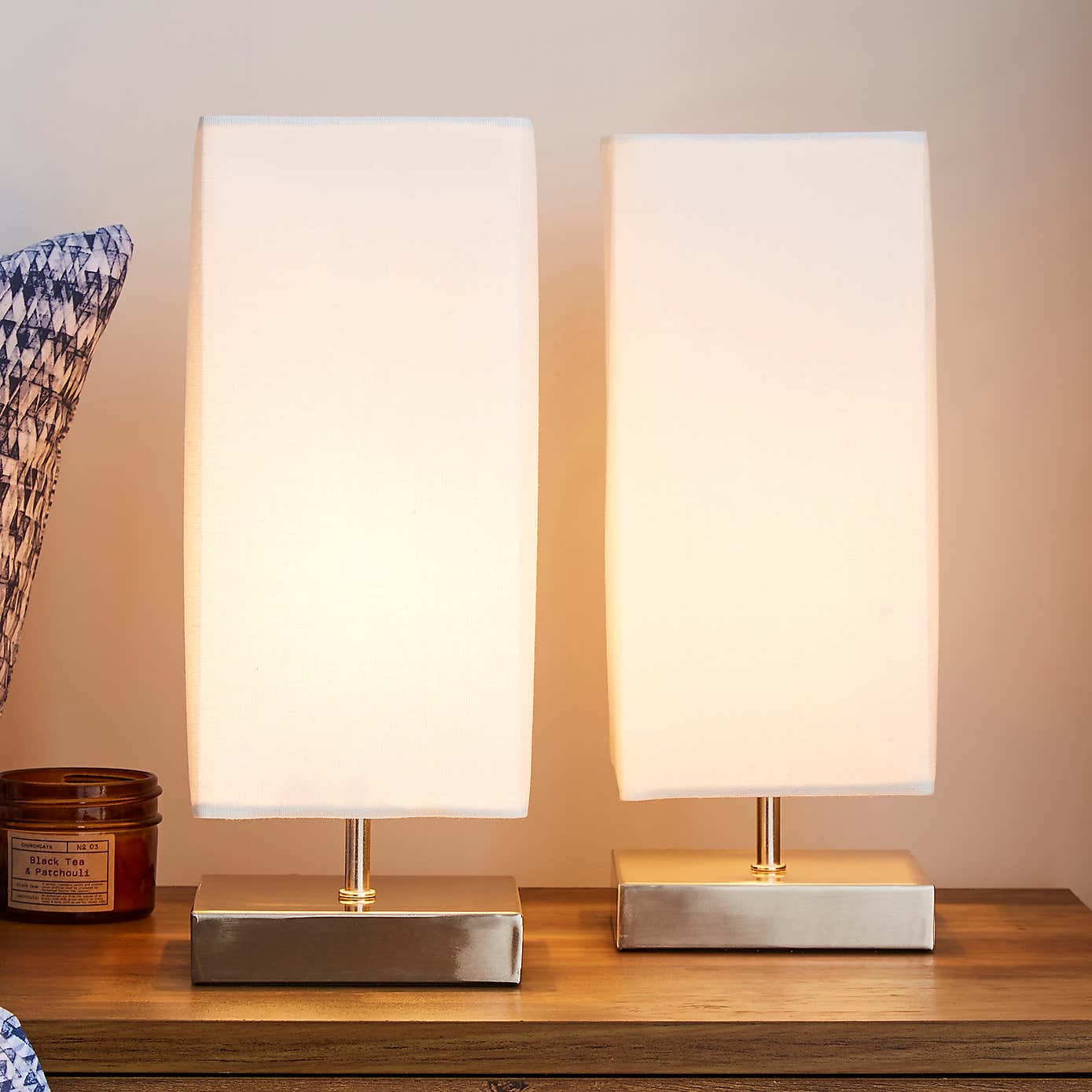 Charlotte Grey Touch Dimmable Table Lamps