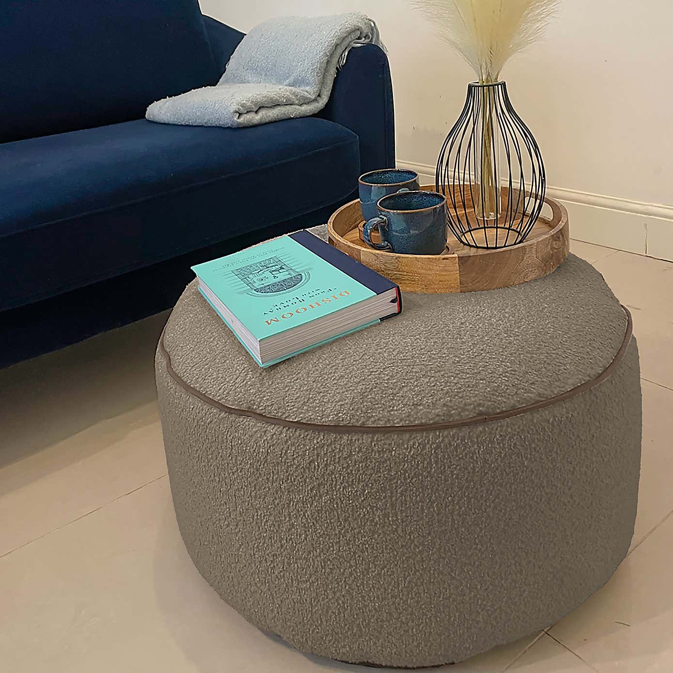 Ru Comfy Snug Drum Bean Bag Pouffe