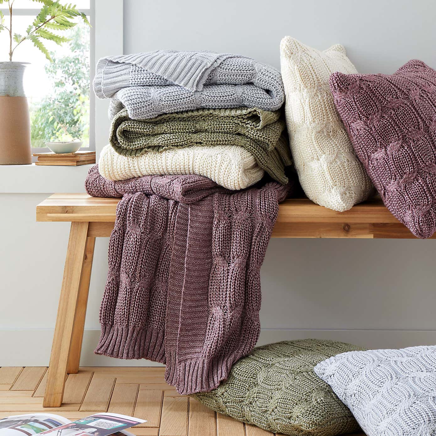 Chunky Marl Knit Throw 130cm x 170cm