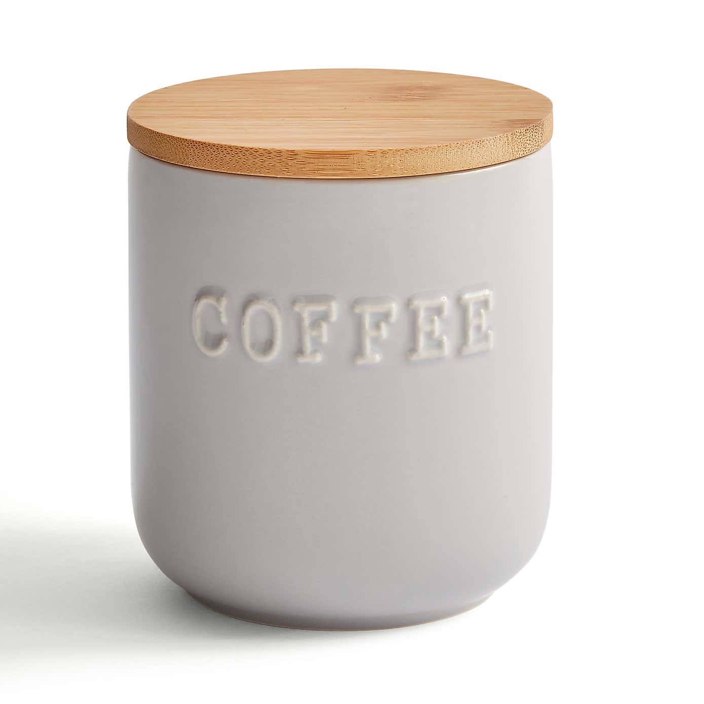 Ceramic Coffee Canister Grey