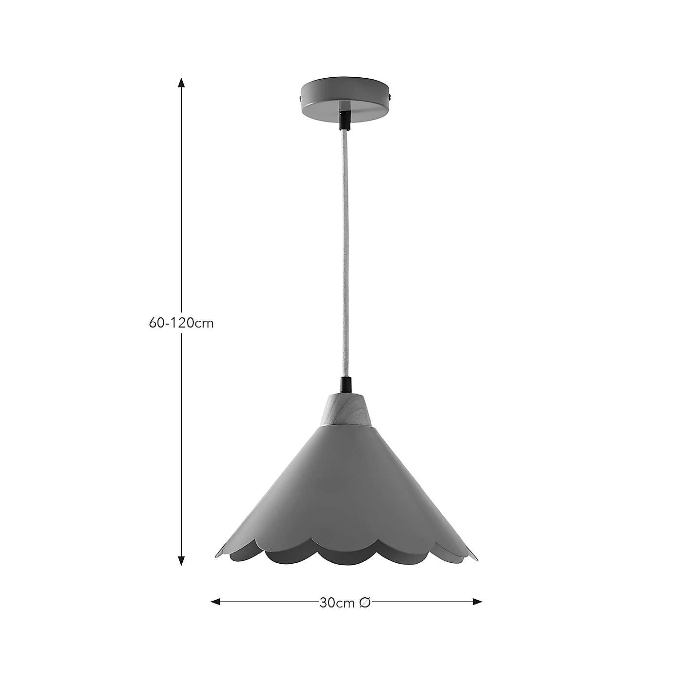 Remi Scalloped Pendant Light