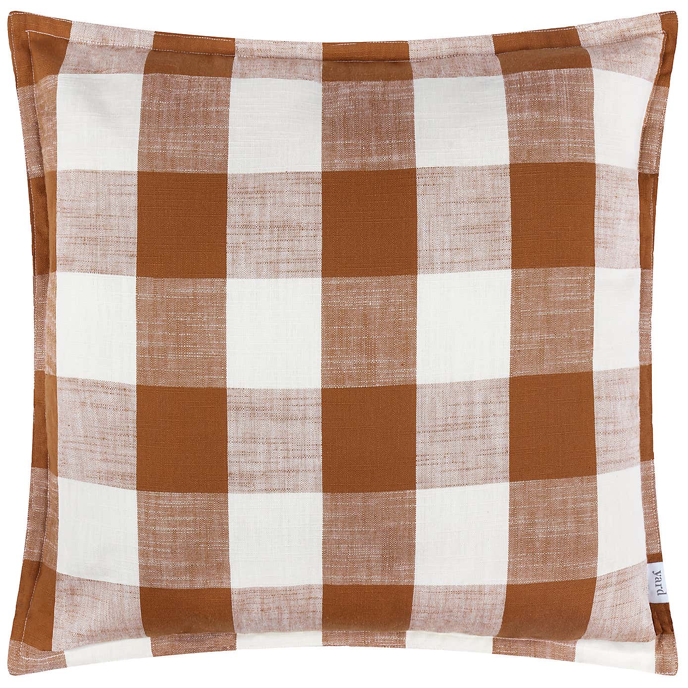 Yard Chesil Check Outdoor Cotton Square Cushion Cover