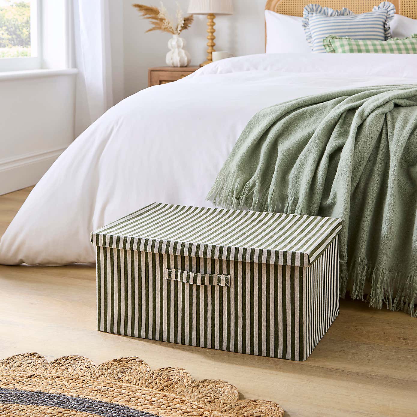 Striped Foldable Storage Box