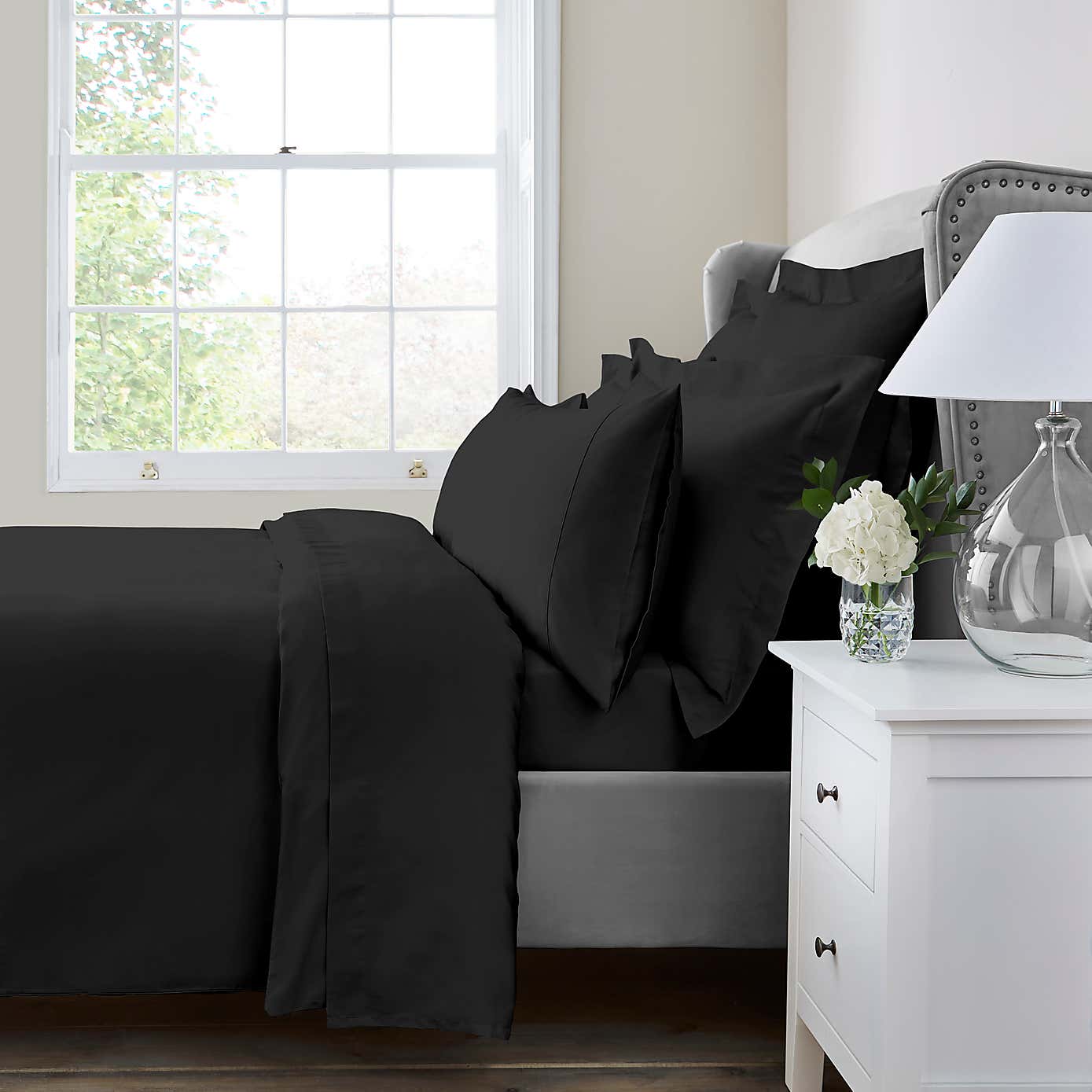 Dorma 300 Thread Count 100% Cotton Sateen Plain Flat Sheet