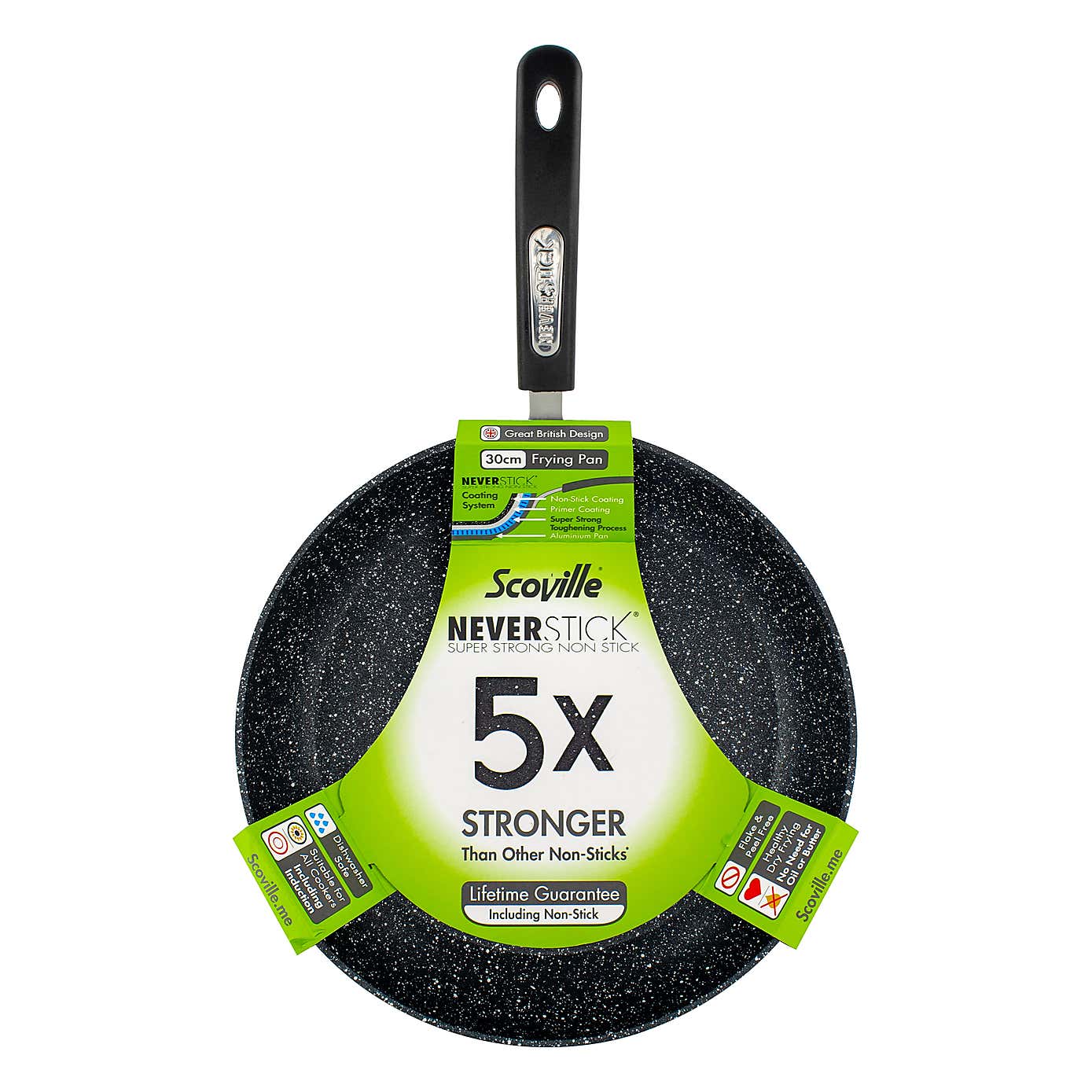 Scoville Neverstick Non-stick Aluminium Frying Pan, 30cm