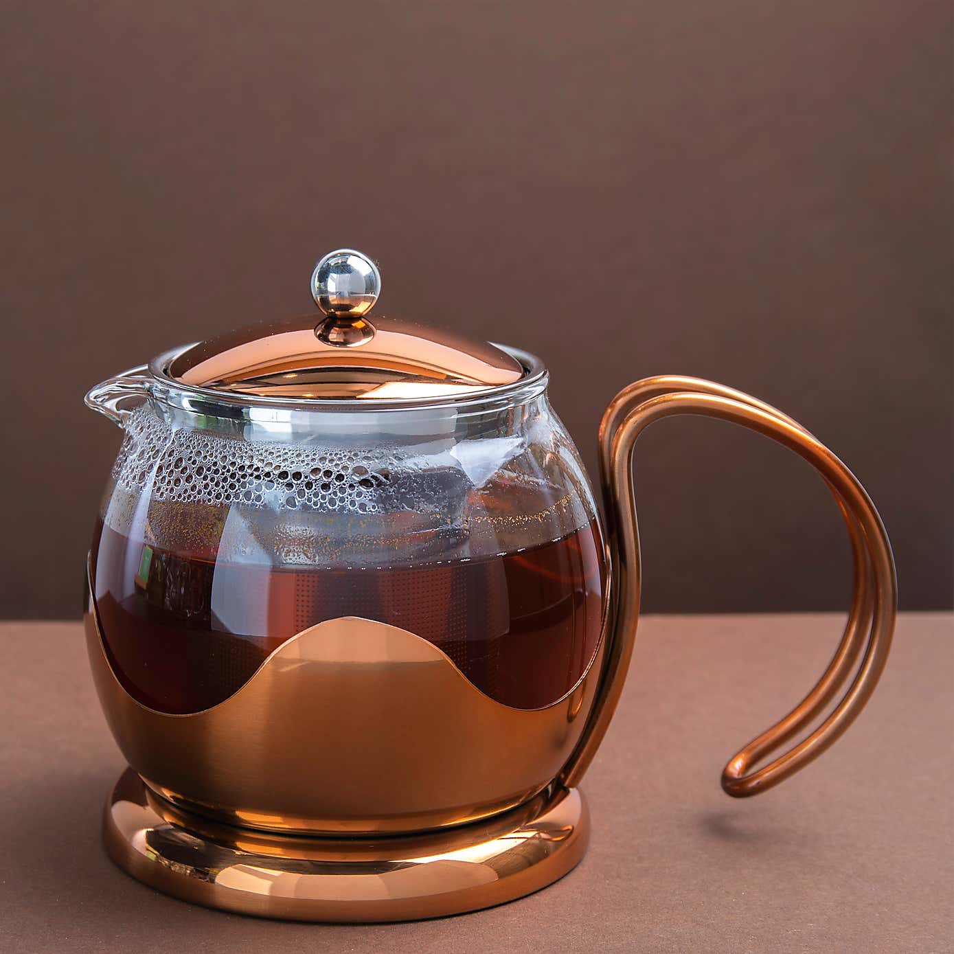 La Cafetiere Izmir Copper 2 Cup Glass Filter Teapot
